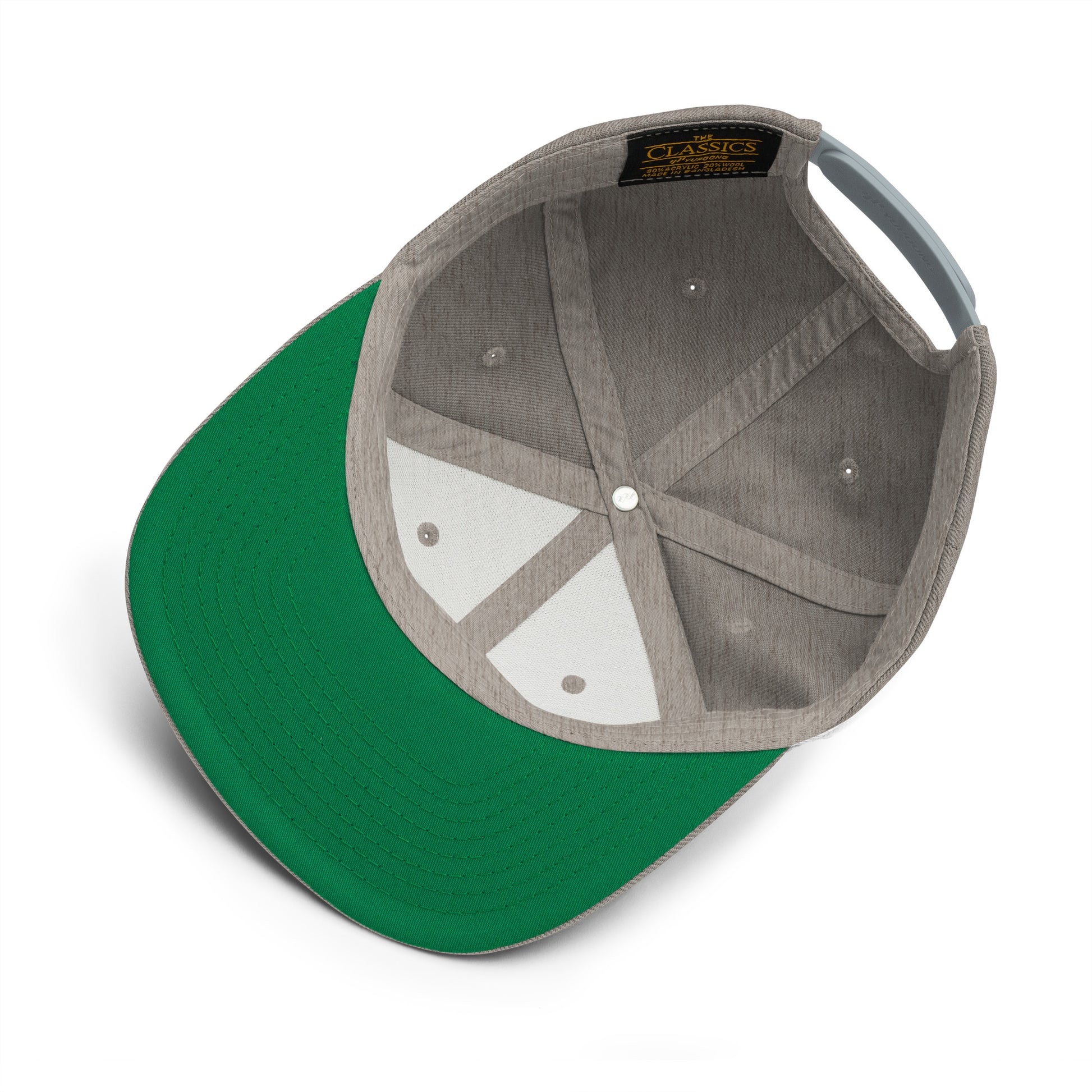 Gray-Never Grow Up Graffiti Snapback Hat from B.Different Clothing, detail, graffiti-inspired streetwear