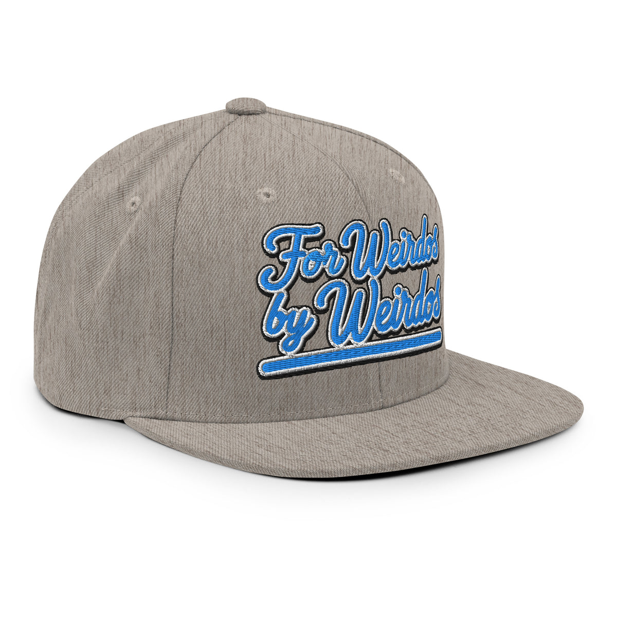 Gray-For Weirdos by Weirdos Snapback Hat from B.Different Clothing, right front, graffiti-inspired streetwear