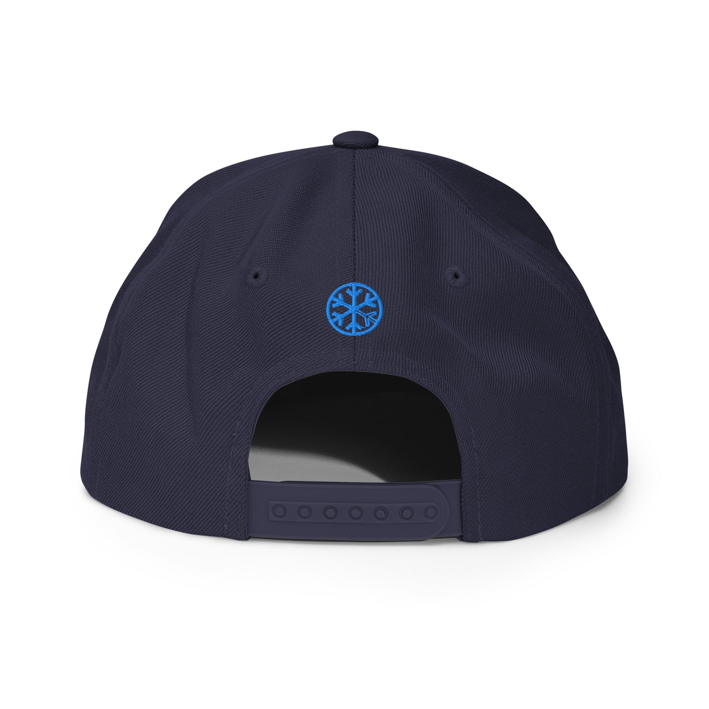 Navy-Never Grow Up Graffiti Snapback Hat from B.Different Clothing, back view, graffiti-inspired streetwear