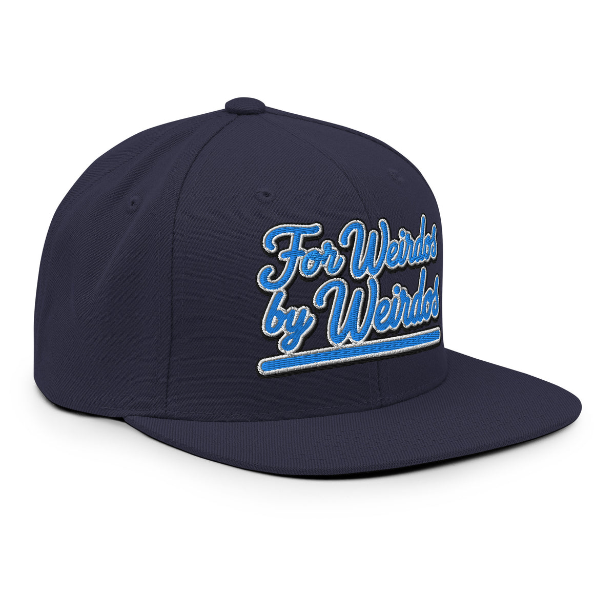 Navy-For Weirdos by Weirdos Snapback Hat from B.Different Clothing, right front, graffiti-inspired streetwear