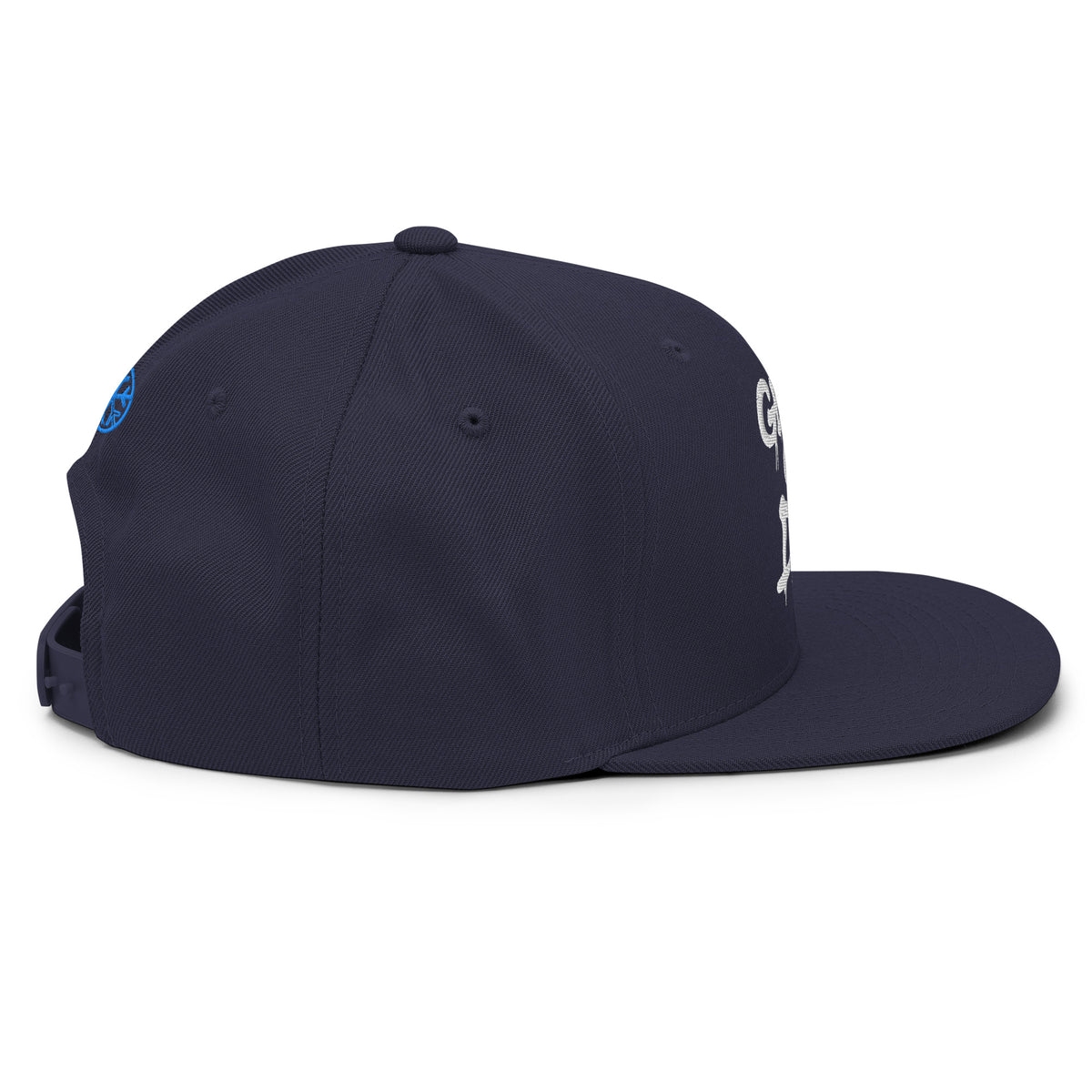 Navy-Get Up or Die Graffiti Tag Snapback from B.Different Clothing, right side, graffiti-inspired streetwear