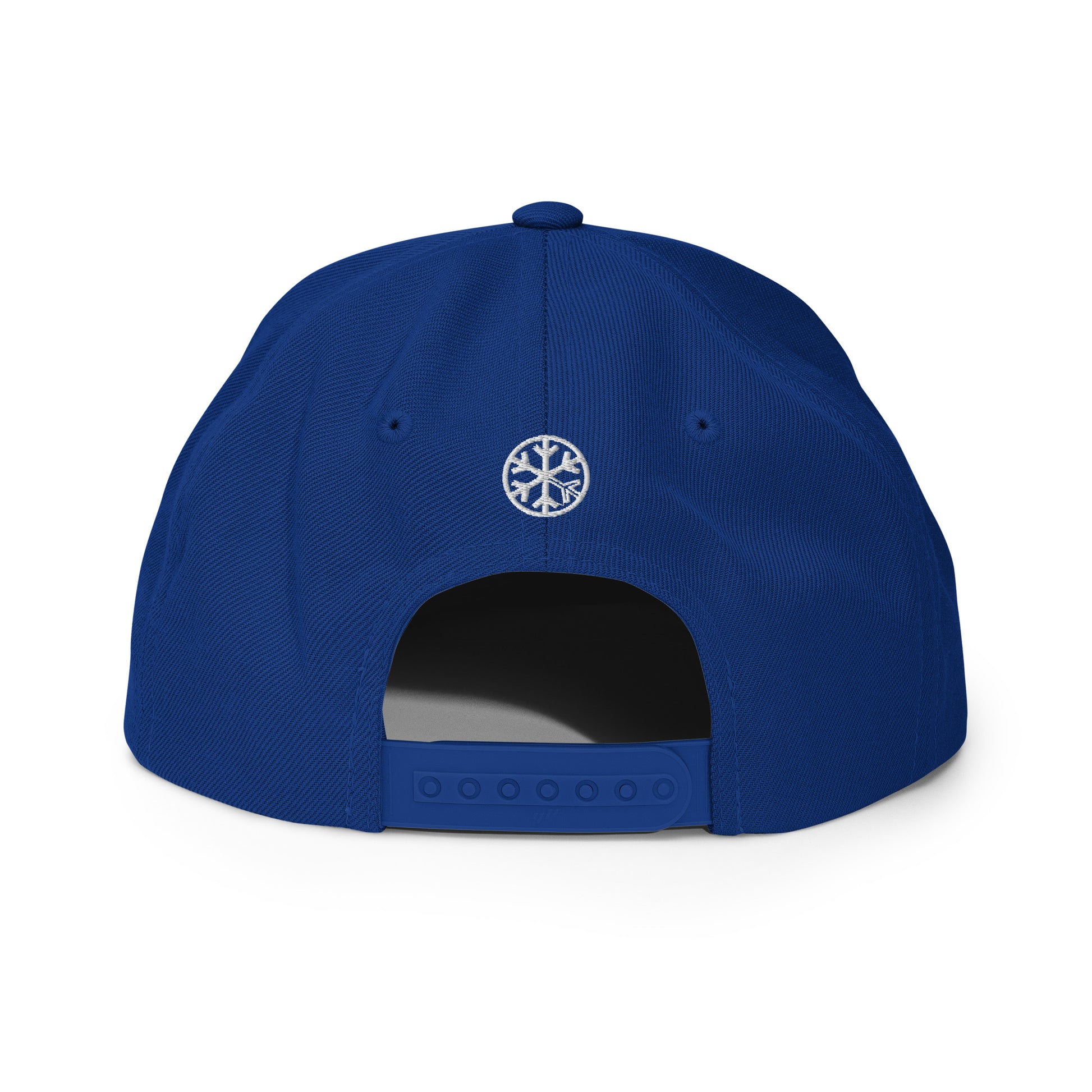 Blue-Street Writer Graffiti Snapback Hat from B.Different Clothing, back view, graffiti-inspired streetwear