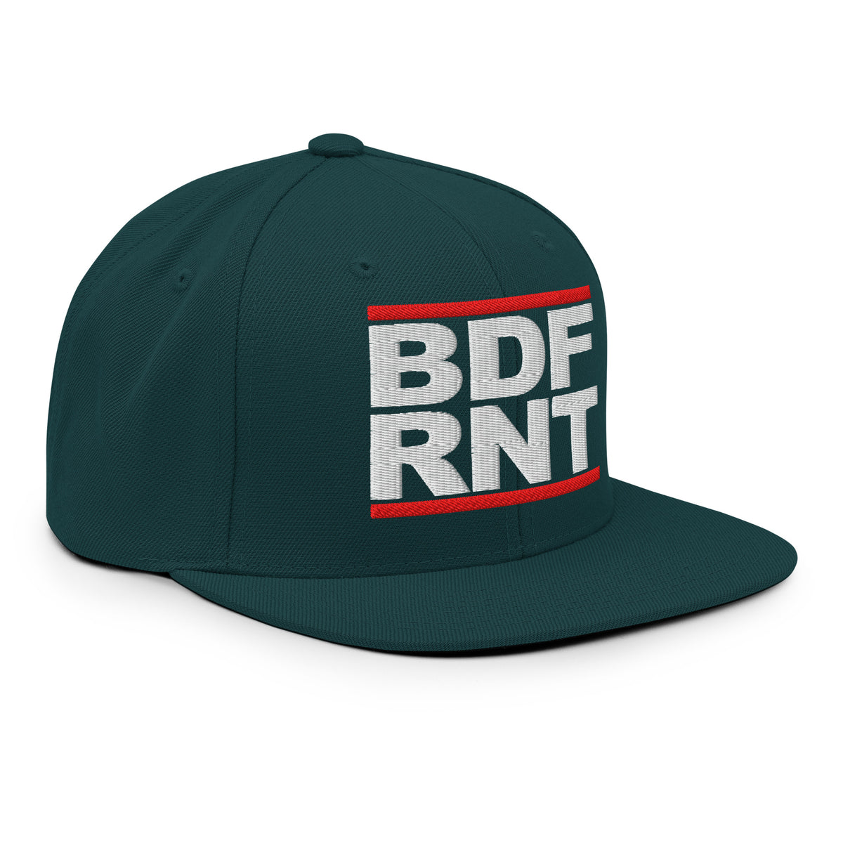 Green-BDFRNT OG Snapback Hat from B.Different Clothing, right front, graffiti-inspired streetwear
