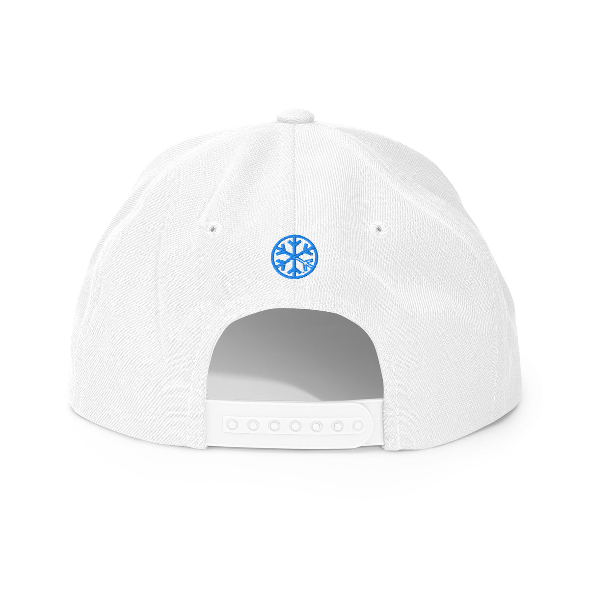 White-BDFRNT OG Snapback Hat from B.Different Clothing, back view, graffiti-inspired streetwear