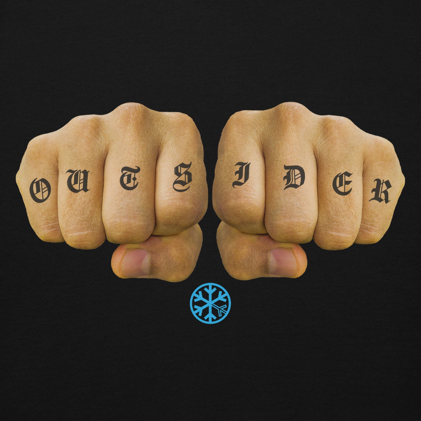 Black-Outsider Tattoo Hoodie from B.Different Clothing, graphic, graffiti-inspired streetwear