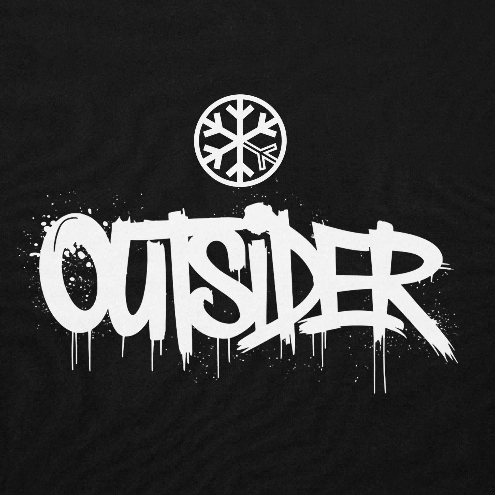 Black-Outsider Graffiti Tag Sweatshirt from B.Different Clothing, graphic, graffiti-inspired streetwear