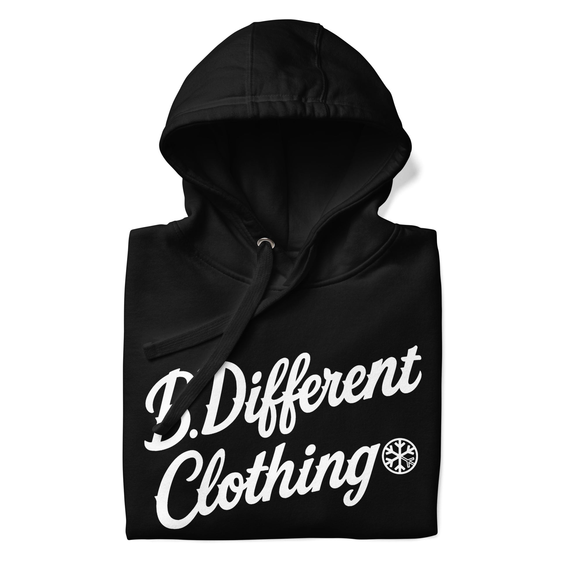 Black-The League Hoodie from B.Different Clothing, folded, graffiti-inspired streetwear