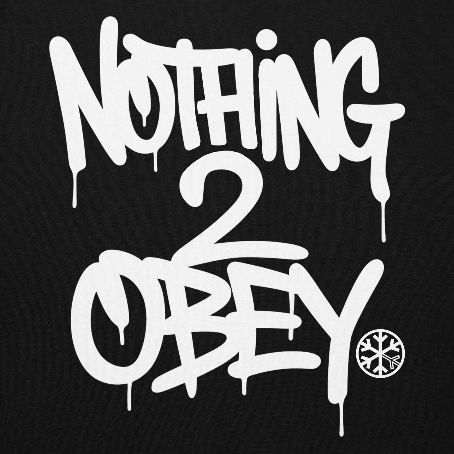 Black-Nothing 2 Obey Graffiti Hoodie from B.Different Clothing, graphic, graffiti-inspired streetwear