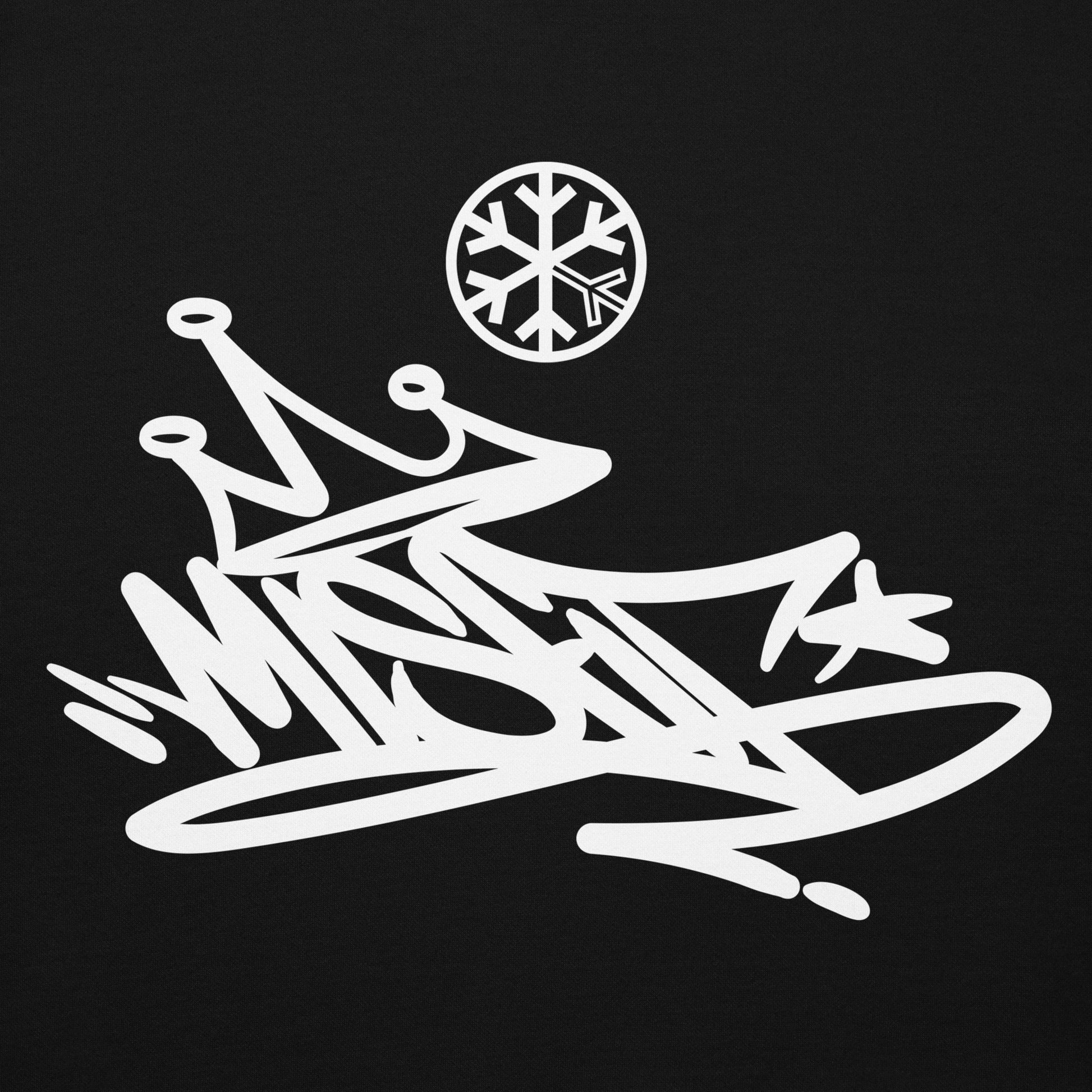 Black-Misfit Graffiti Tag Hoodie from B.Different Clothing, graphic, graffiti-inspired streetwear