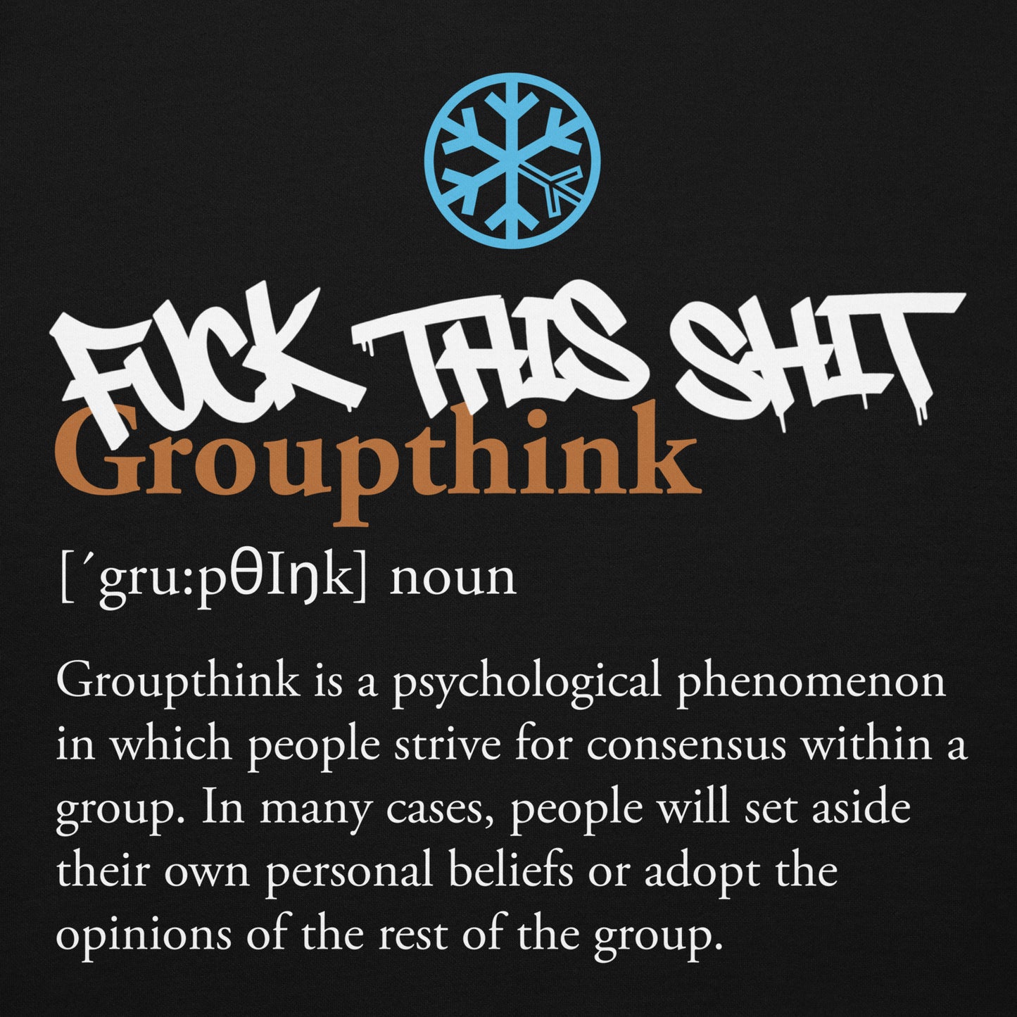 Black-Groupthink Graffiti Hoodie from B.Different Clothing, graphic, graffiti-inspired streetwear