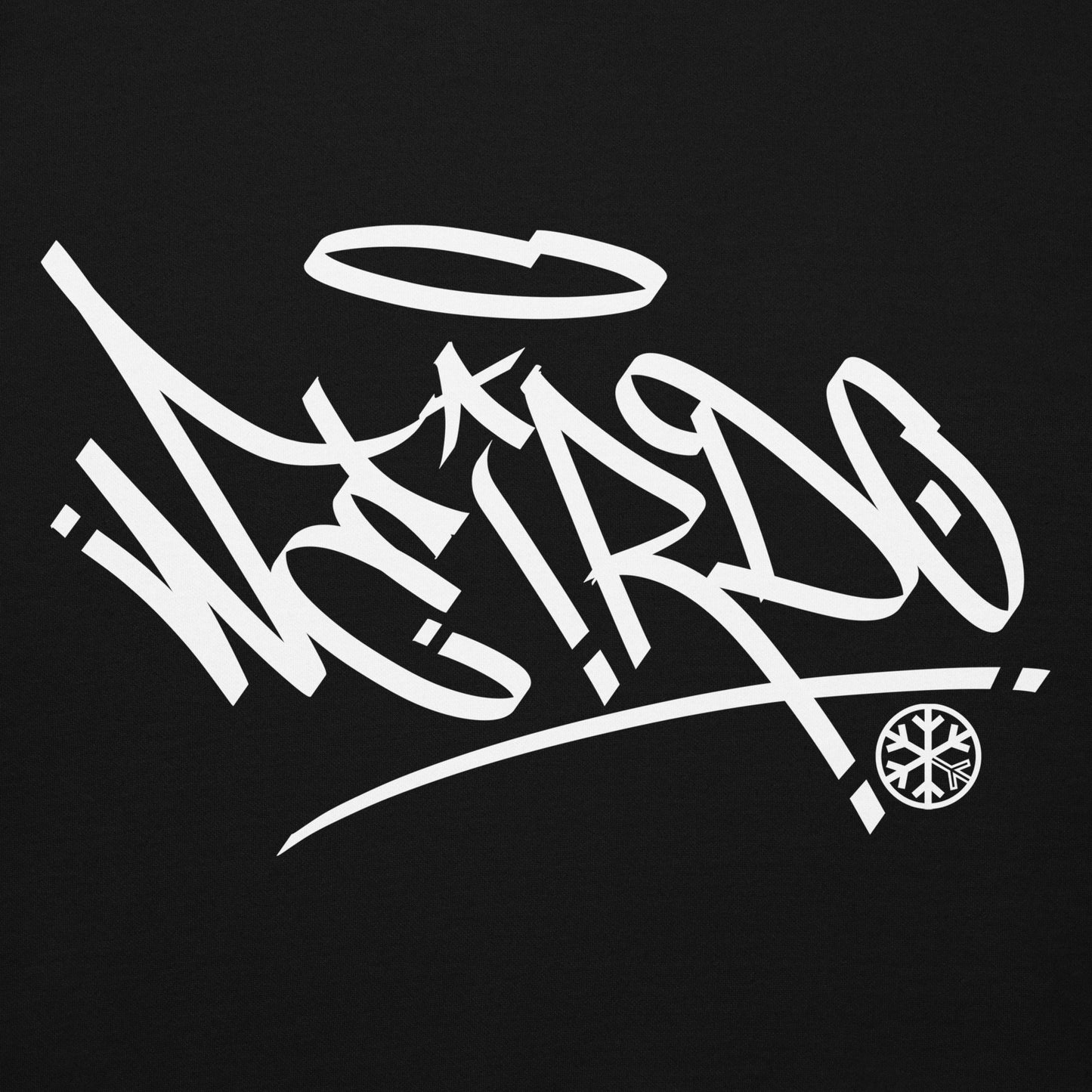 Black-Weirdo Tag Graffiti Hoodie from B.Different Clothing, graphic, graffiti-inspired streetwear