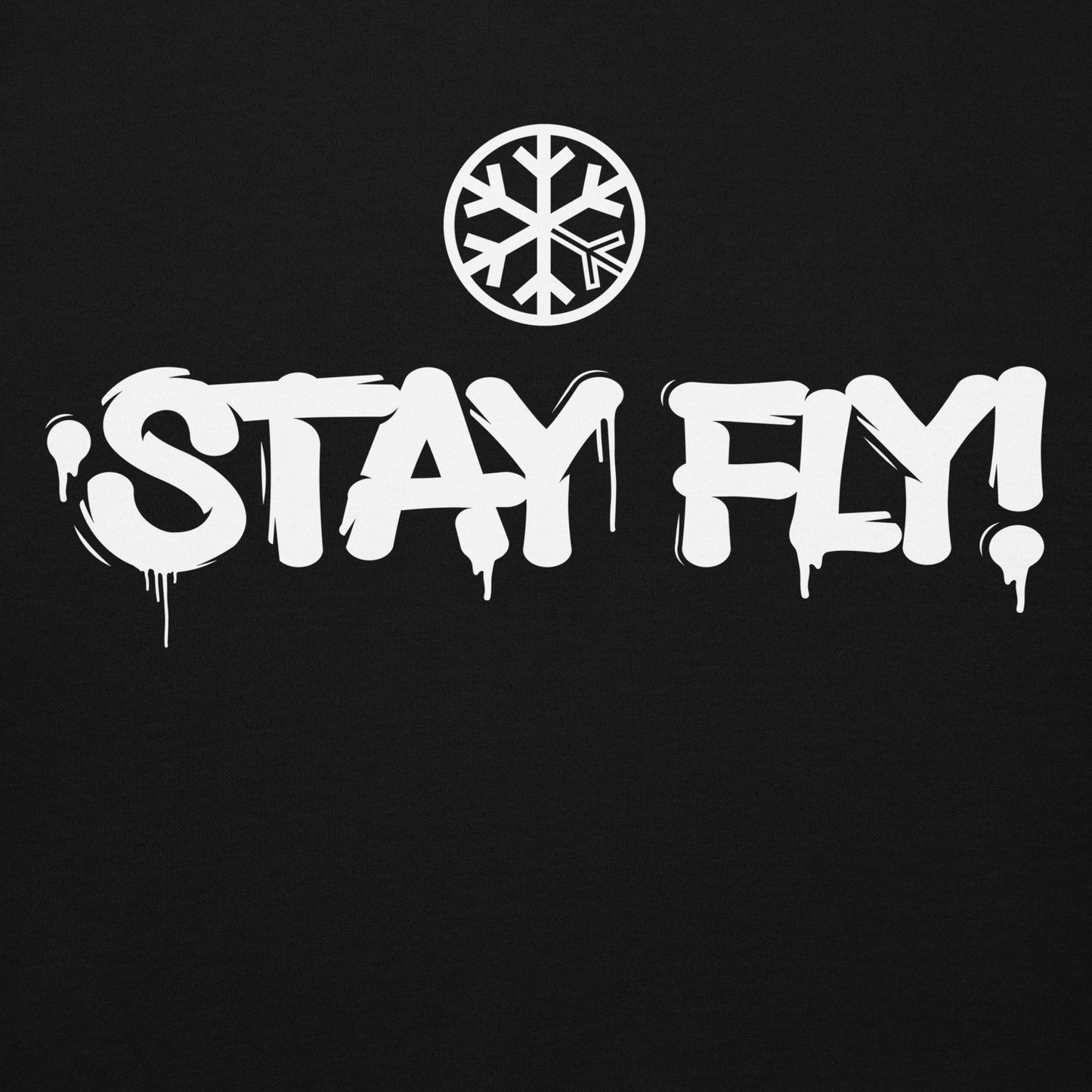 Black-Stay Fly Graffiti Tag Hoodie from B.Different Clothing, graphic, graffiti-inspired streetwear