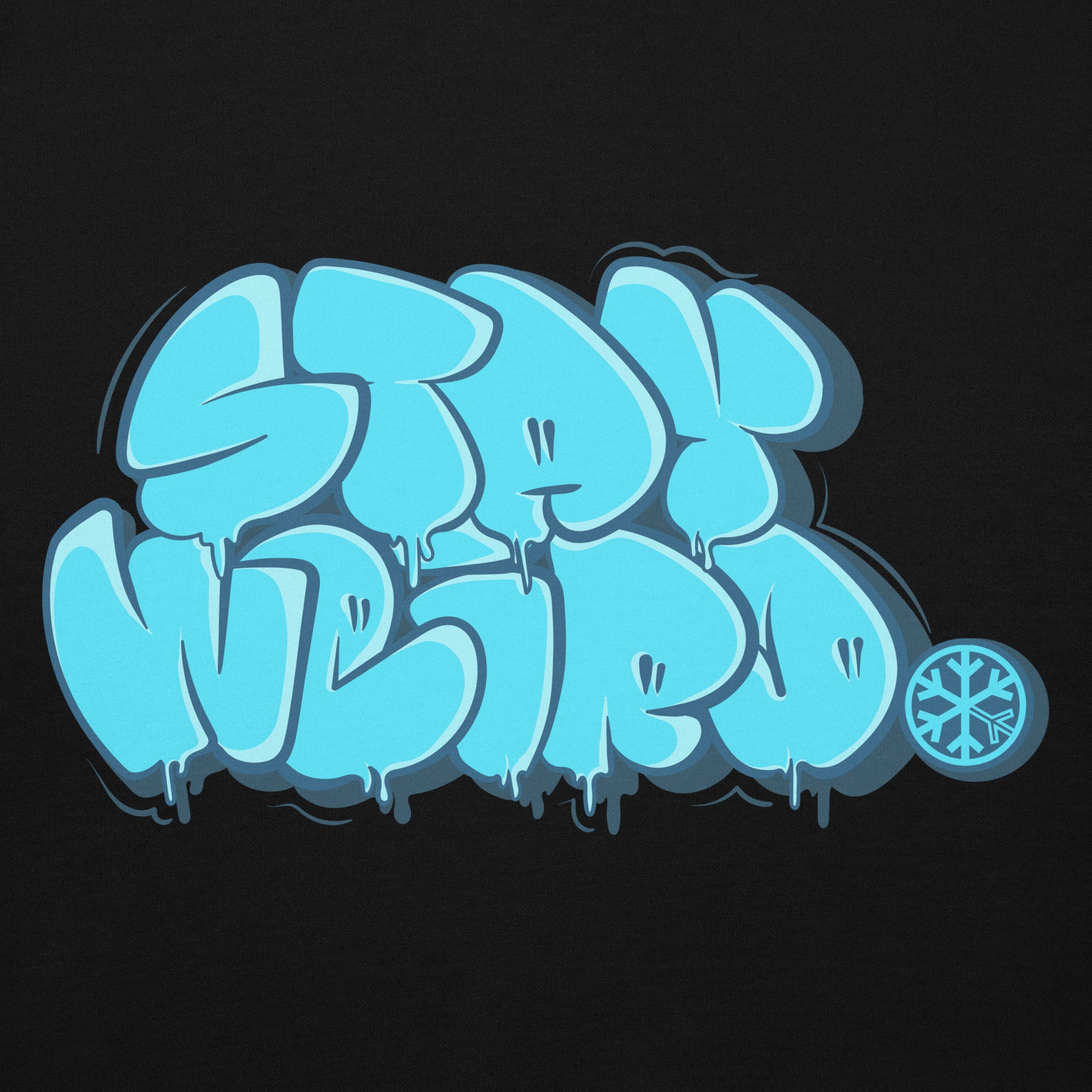 Black-Stay Weird Graffiti Throw-up Hoodie from B.Different Clothing, graphic, graffiti-inspired streetwear