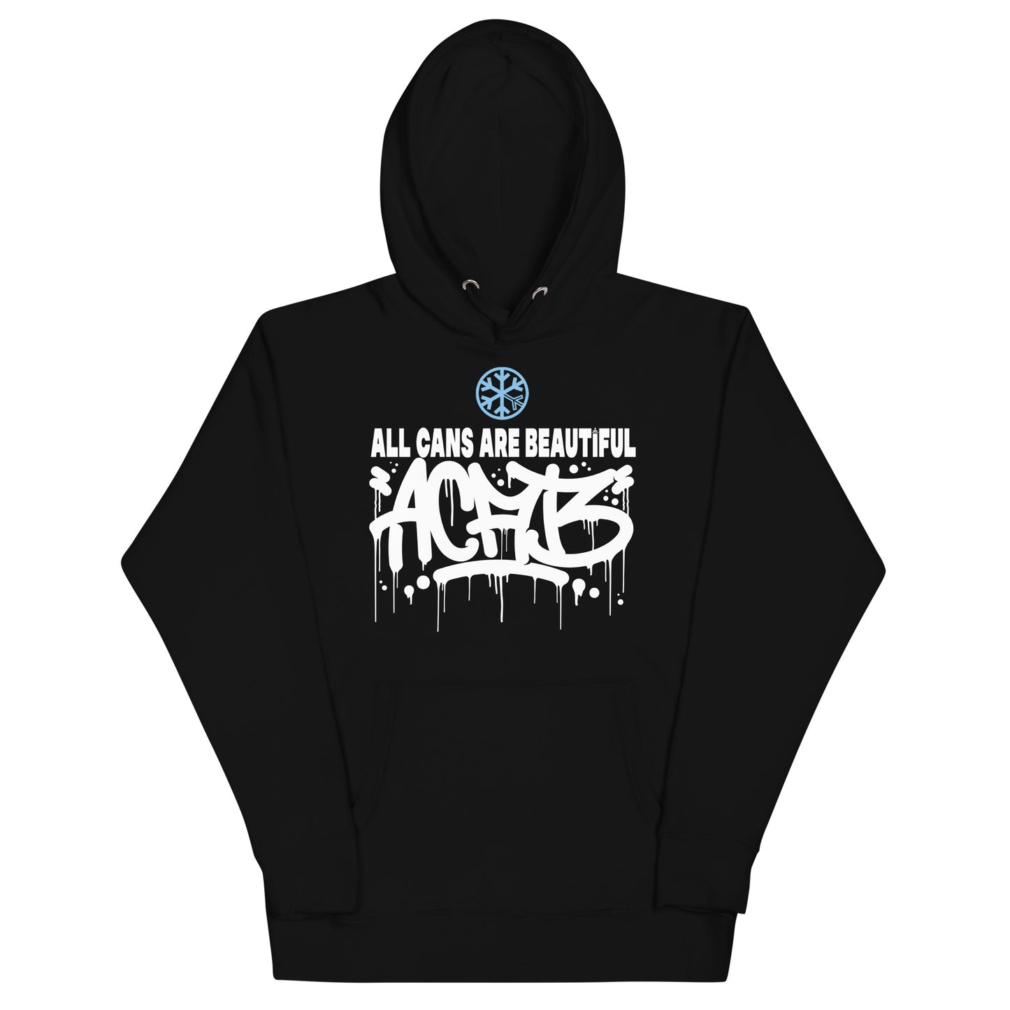 Black-Acab Graffiti Tag Hoodie from B.Different Clothing, front view, graffiti-inspired streetwear