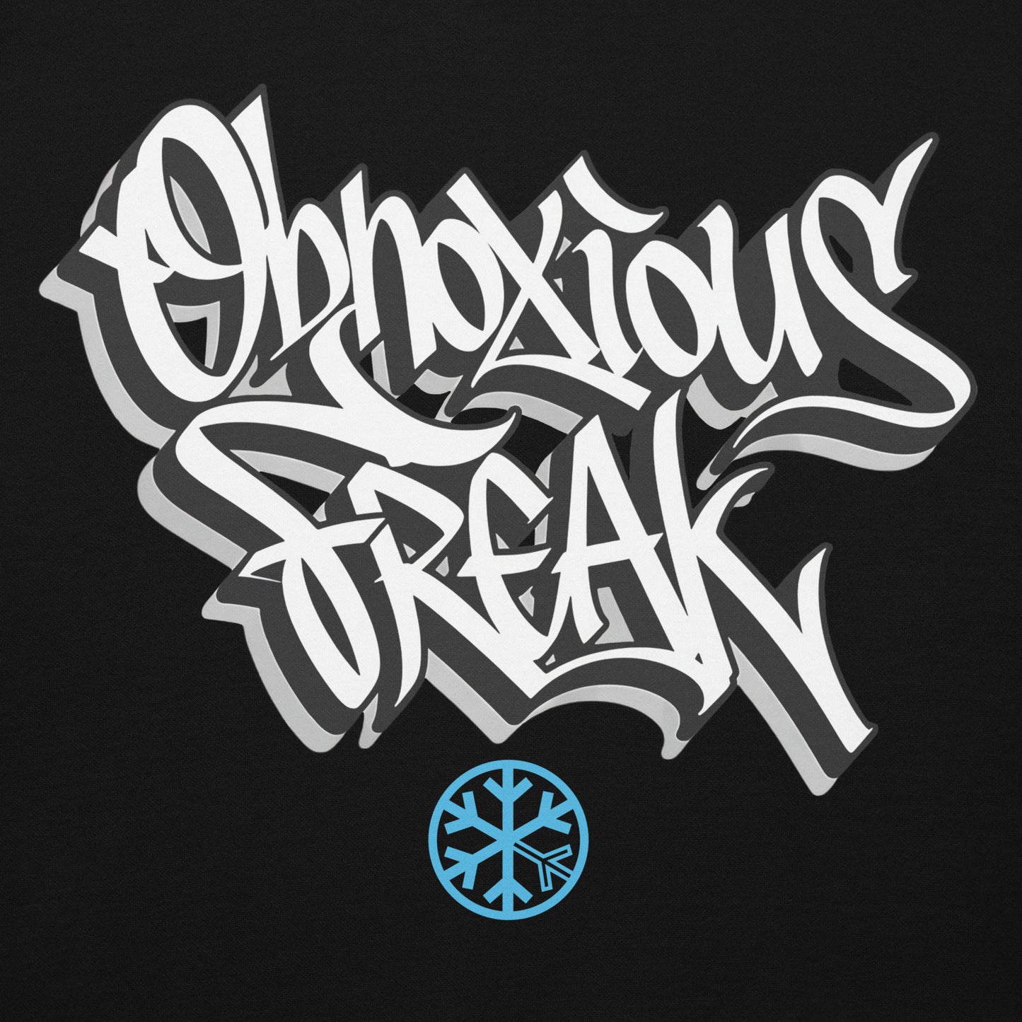 Black-Obnoxious Freak Graffiti Hoodie from B.Different Clothing, graphic, graffiti-inspired streetwear
