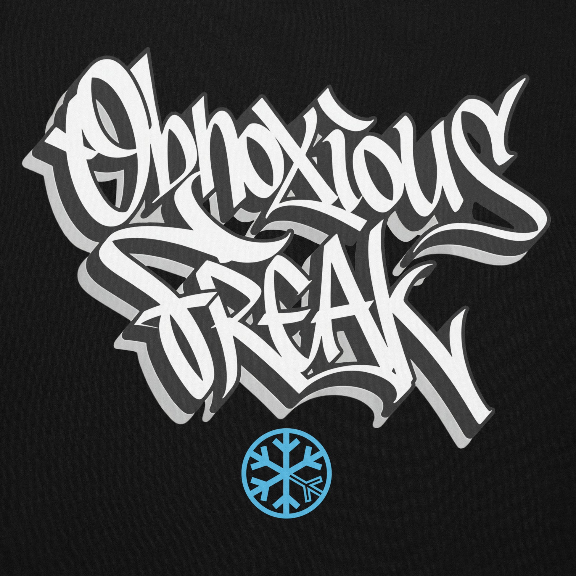 Black-Obnoxious Freak Graffiti Hoodie from B.Different Clothing, graphic, graffiti-inspired streetwear