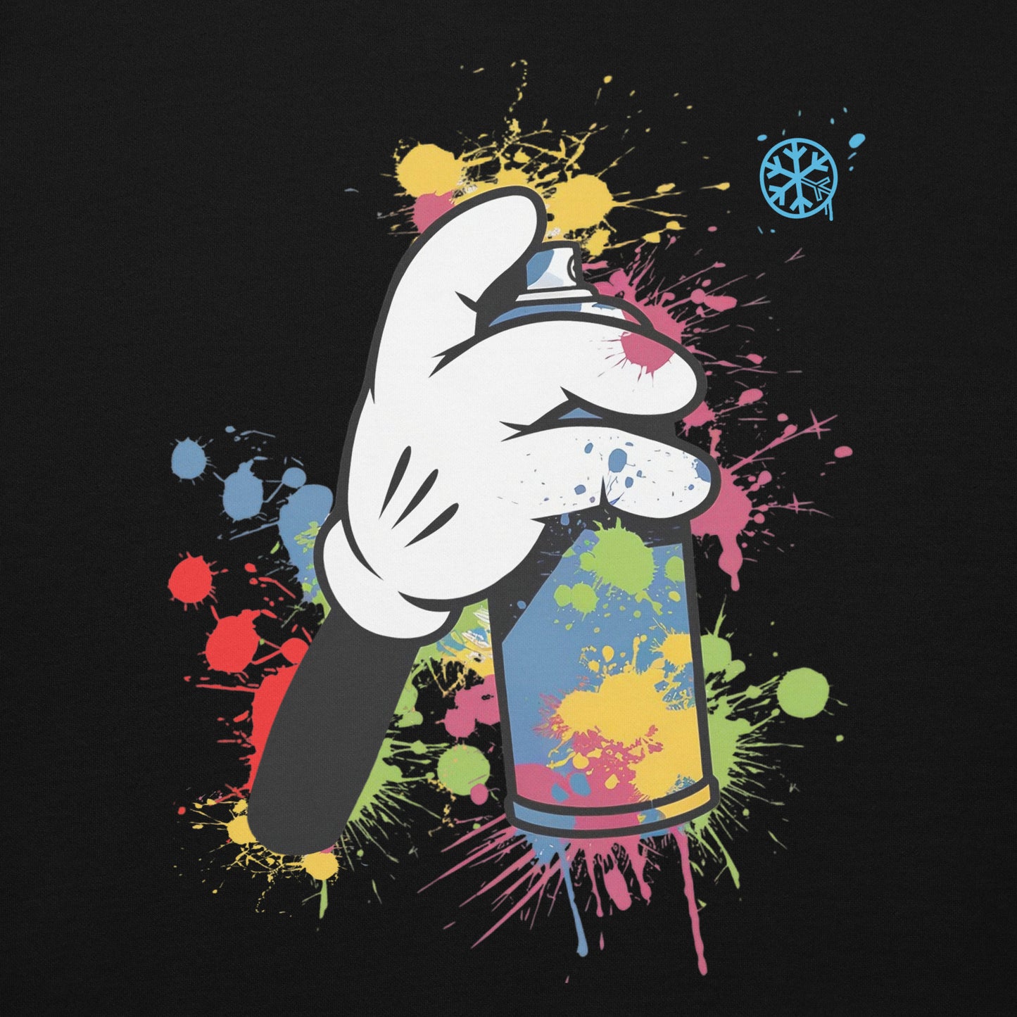 Black-Hand Spray Can Graffiti Hoodie from B.Different Clothing, graphic, graffiti-inspired streetwear