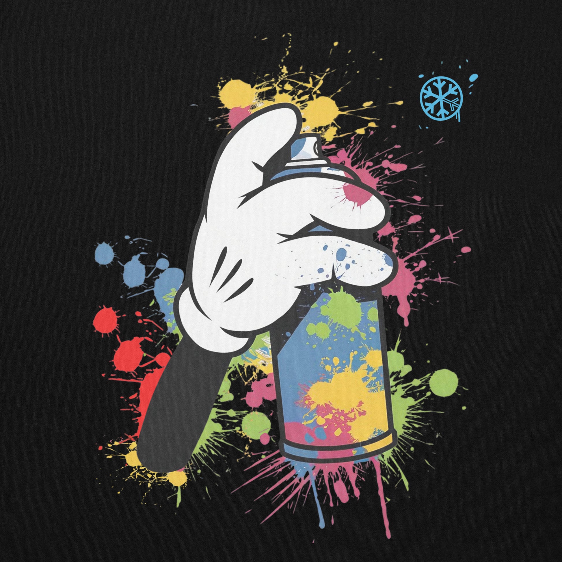 Black-Hand Spray Can Graffiti Hoodie from B.Different Clothing, graphic, graffiti-inspired streetwear