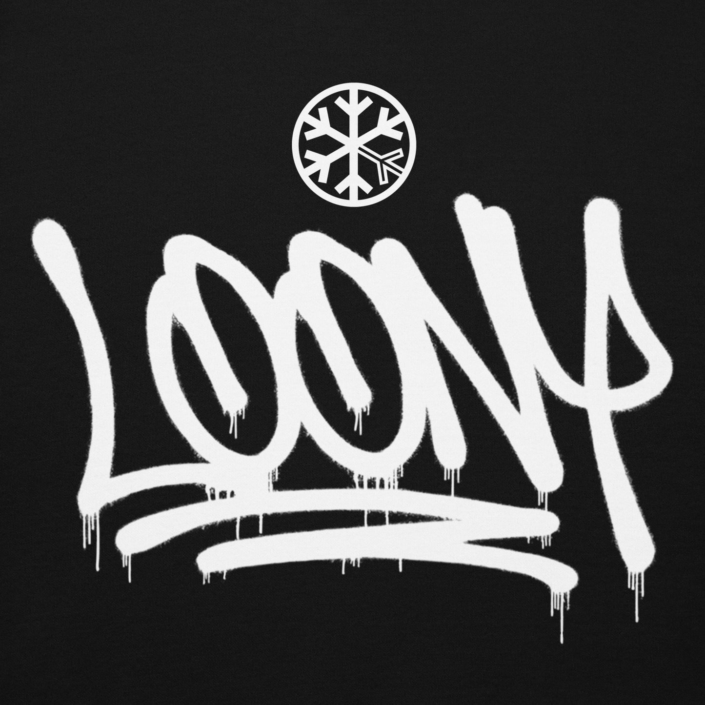 Black-Loony Graffiti Tag Hoodie from B.Different Clothing, graphic, graffiti-inspired streetwear