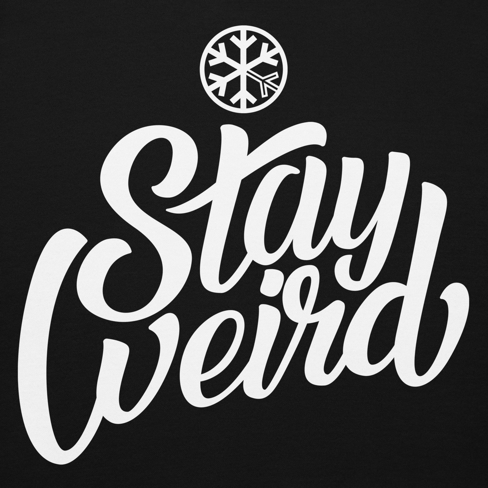 Black-Stay Weird Hoodie from B.Different Clothing, graphic, graffiti-inspired streetwear