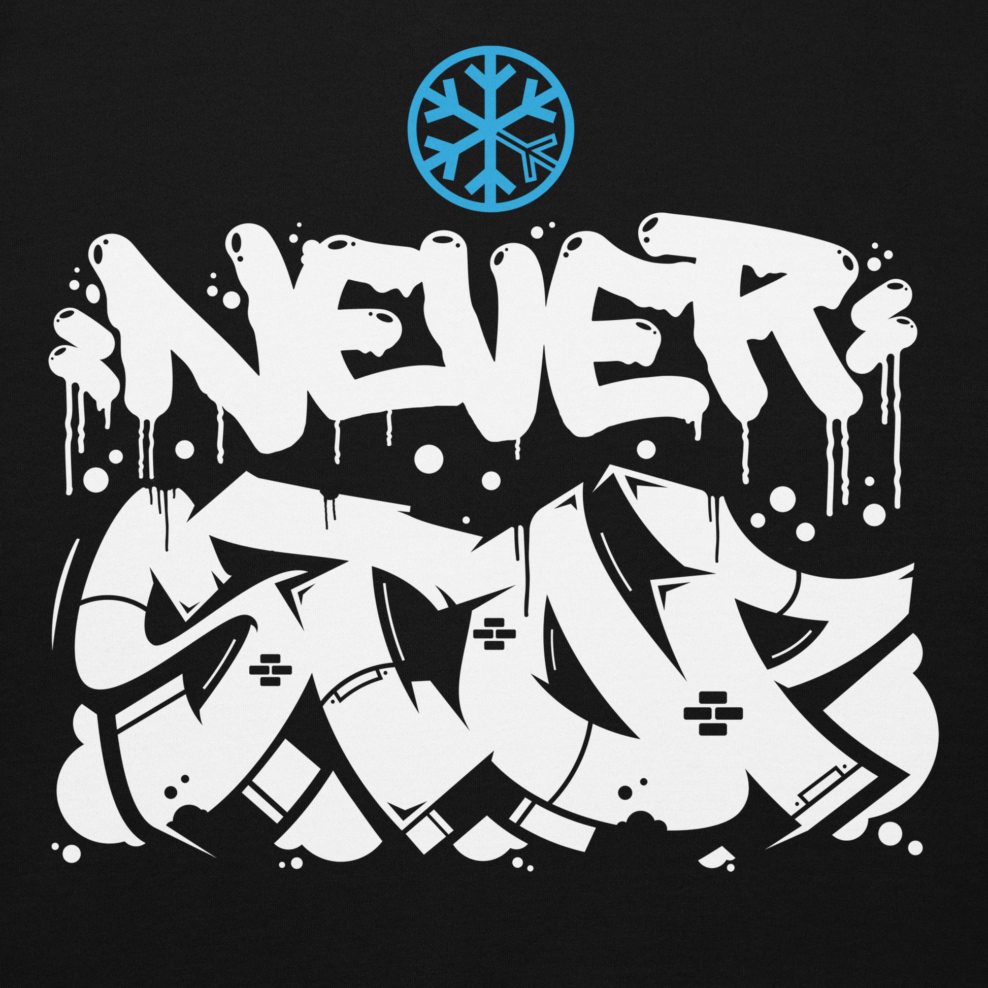 Black-Never Stop Graffiti Piece Hoodie from B.Different Clothing, graphic, graffiti-inspired streetwear