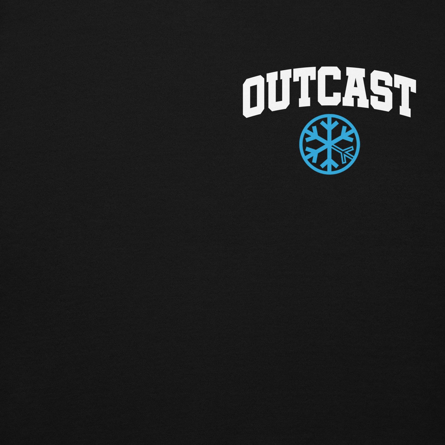 Black-Outcast Graffiti Character Hoodie from B.Different Clothing, front graphic, graffiti-inspired streetwear