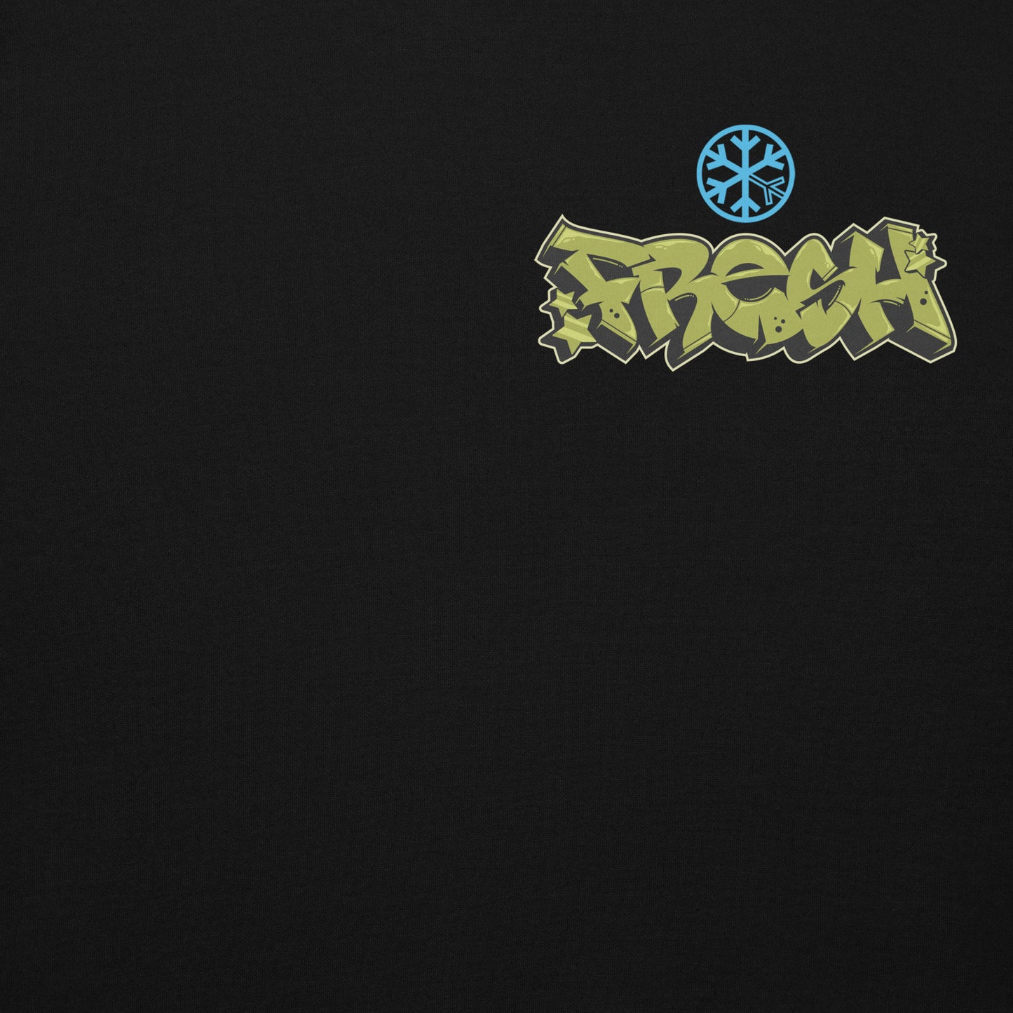 Black-Fresh Graffiti Character Hoodie from B.Different Clothing, front graphic, graffiti-inspired streetwear