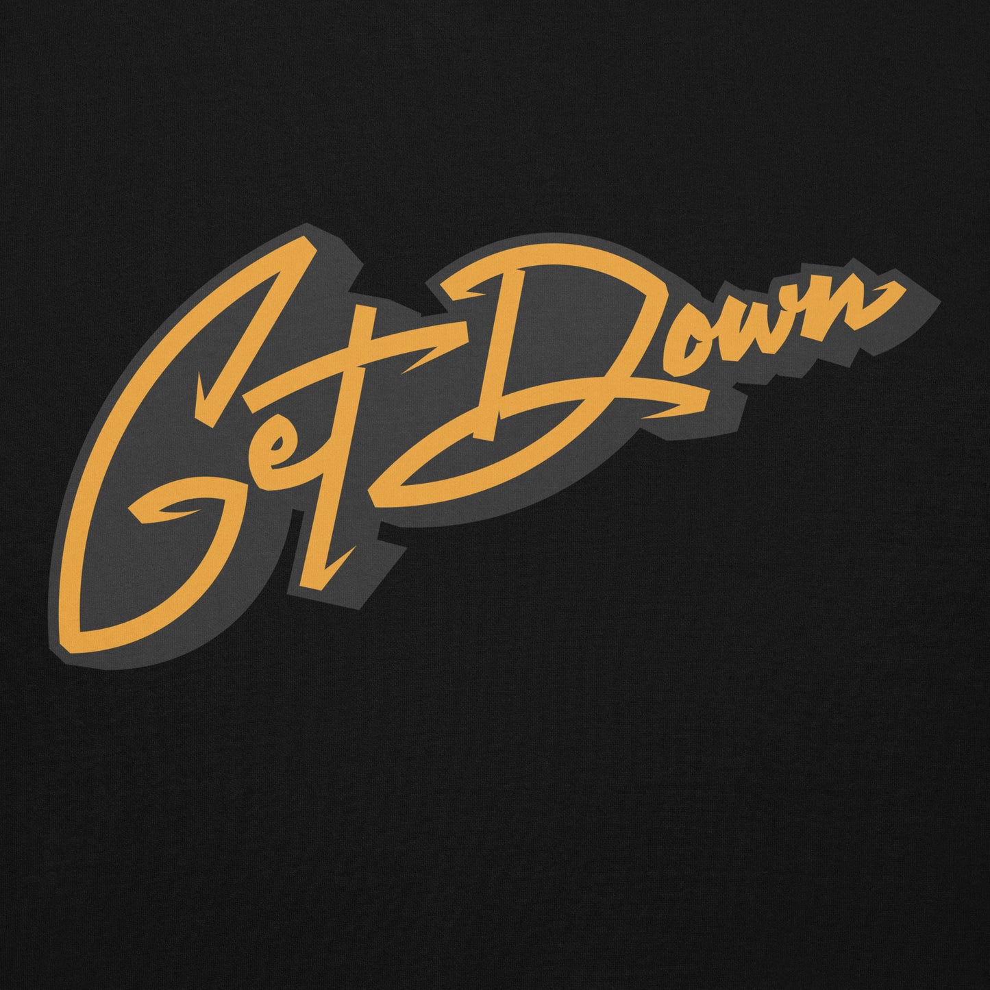 Black-Get Down Graffiti Lettering Hoodie from B.Different Clothing, graphic, graffiti-inspired streetwear