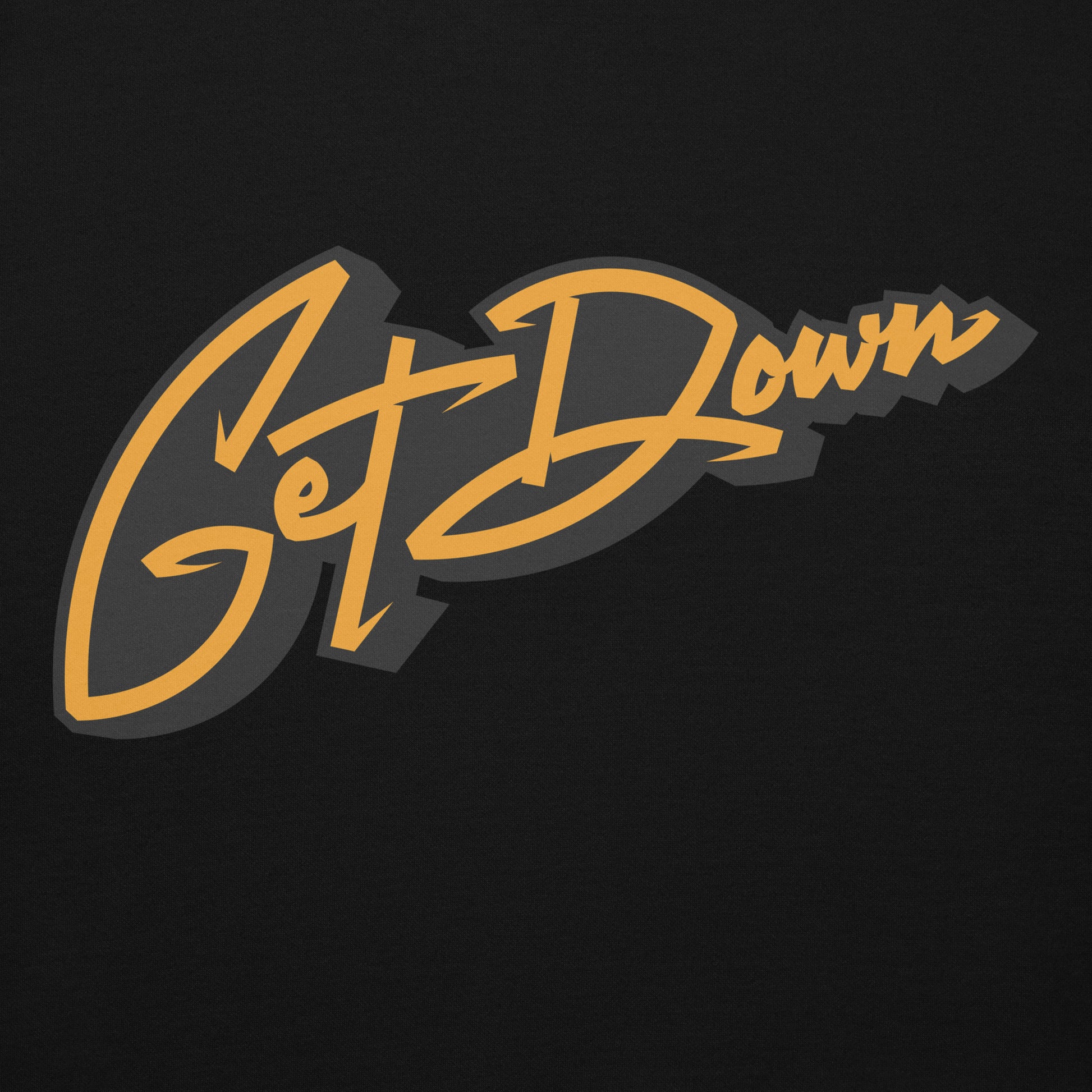 Black-Get Down Graffiti Lettering Hoodie from B.Different Clothing, graphic, graffiti-inspired streetwear