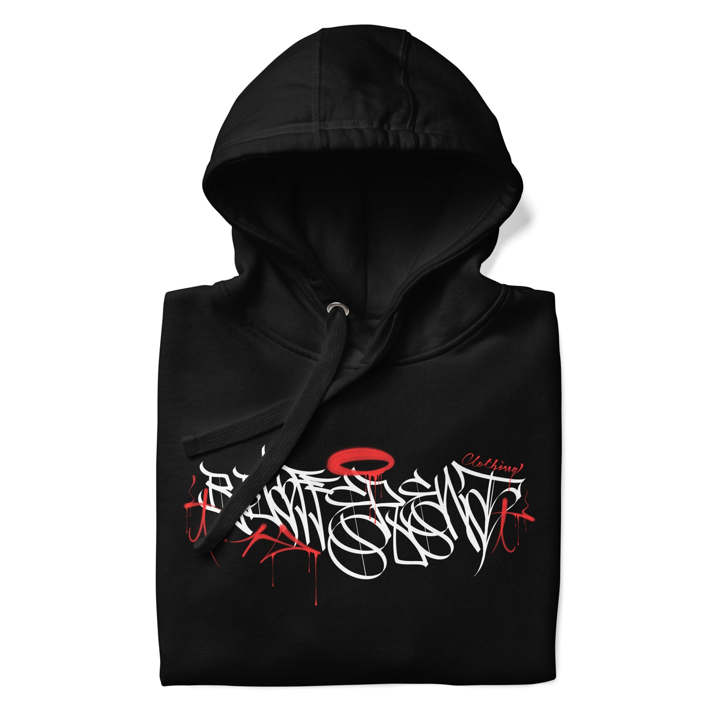Black-Caos One Collab Graffiti Hoodie from B.Different Clothing, folder, graffiti-inspired streetwear