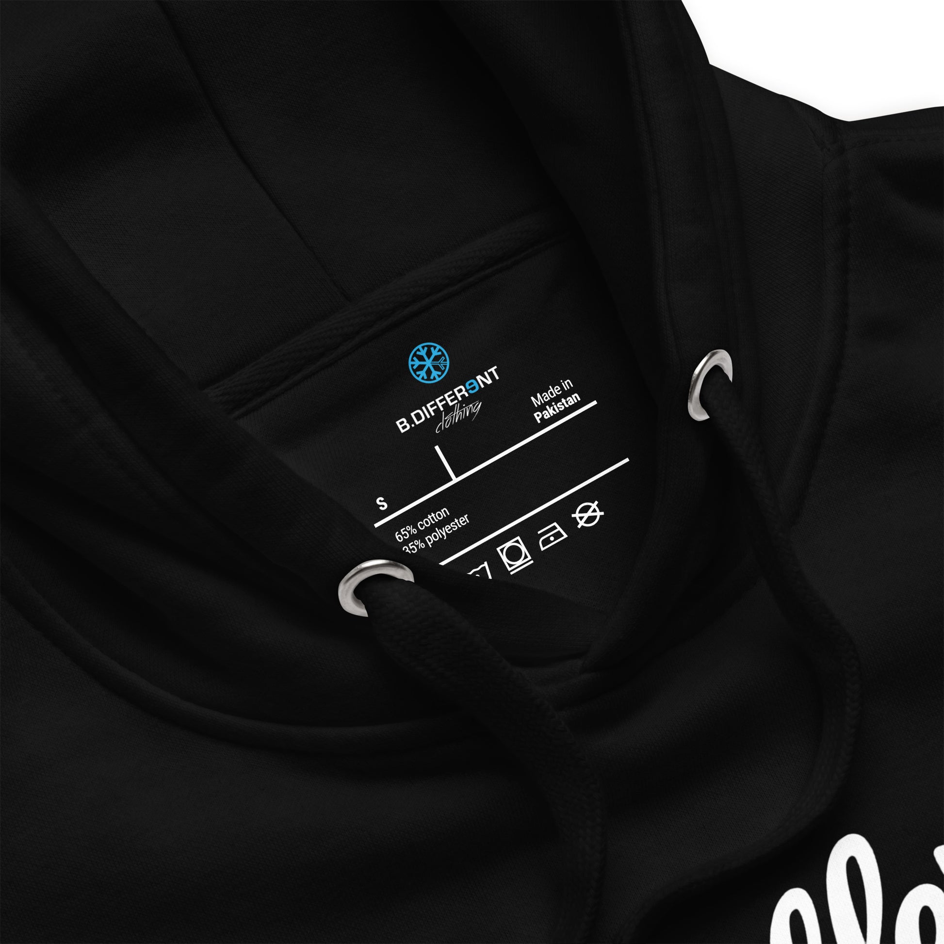 Black-The League Hoodie from B.Different Clothing, collar, graffiti-inspired streetwear