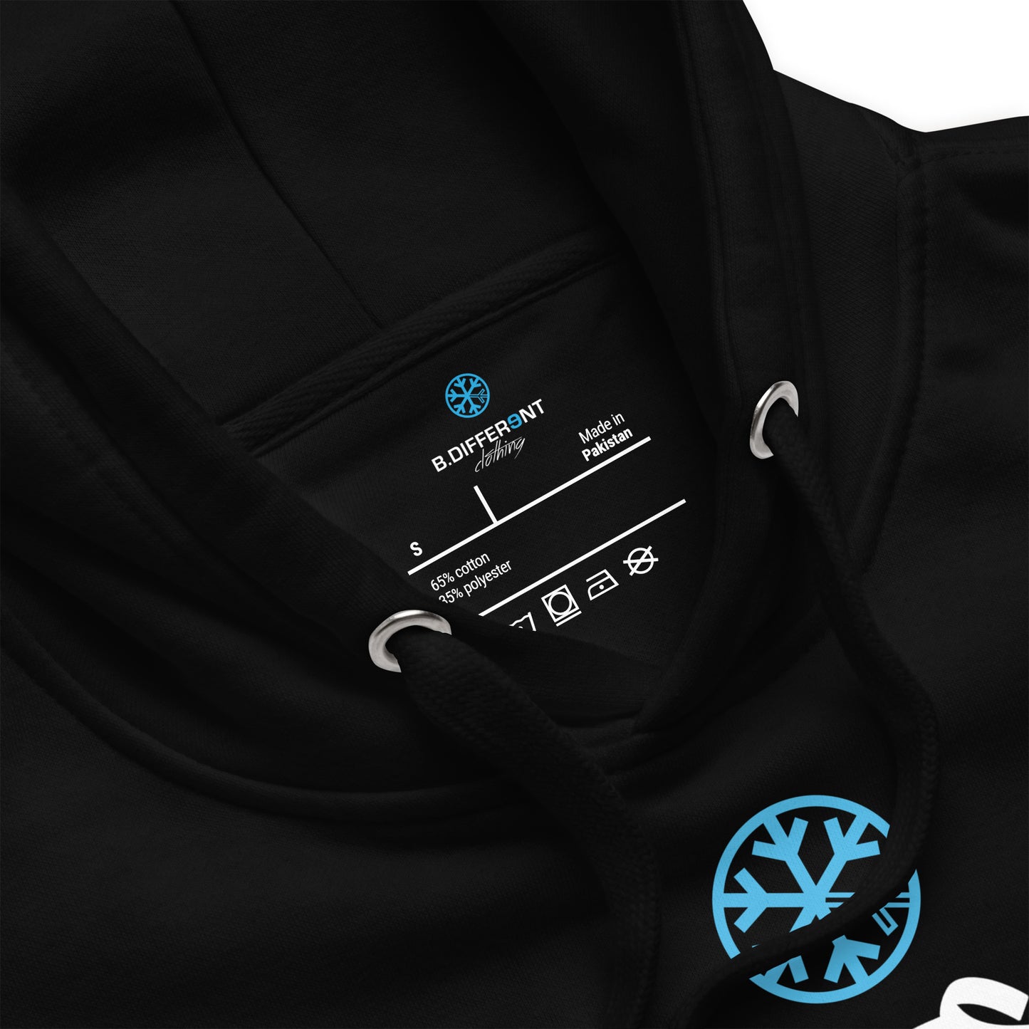 Black-Groupthink Graffiti Hoodie from B.Different Clothing, collar, graffiti-inspired streetwear