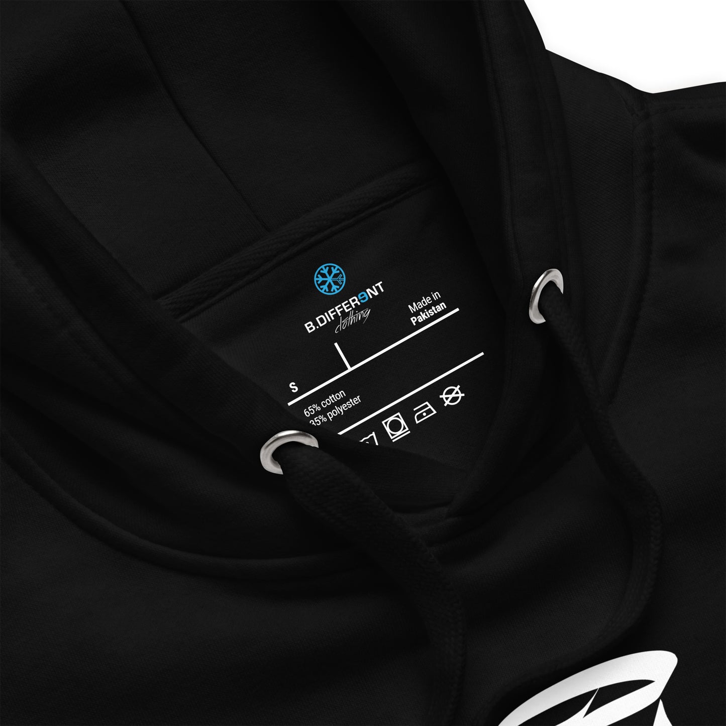 Black-Stay Weird Graffiti Tag Hoodie from B.Different Clothing, collar, graffiti-inspired streetwear