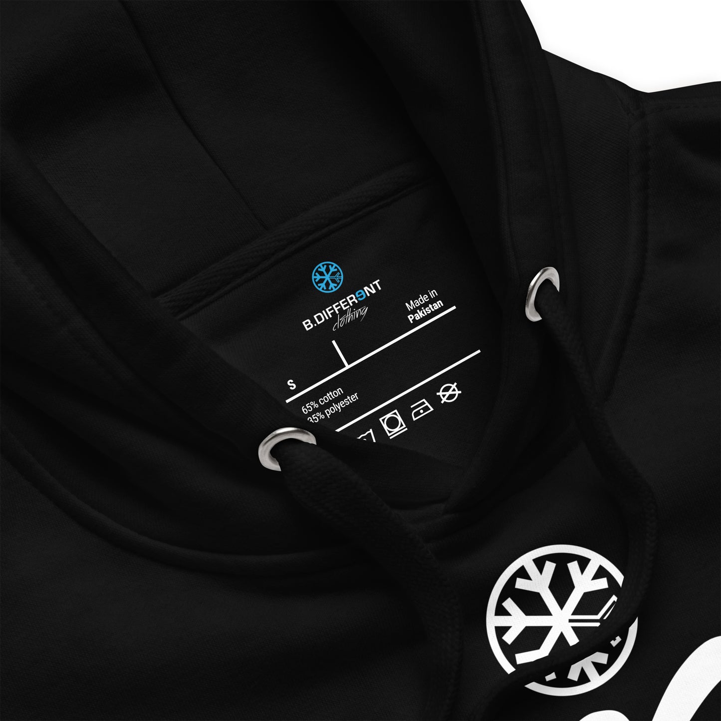 Black-Stay Weird Hoodie from B.Different Clothing, collar, graffiti-inspired streetwear