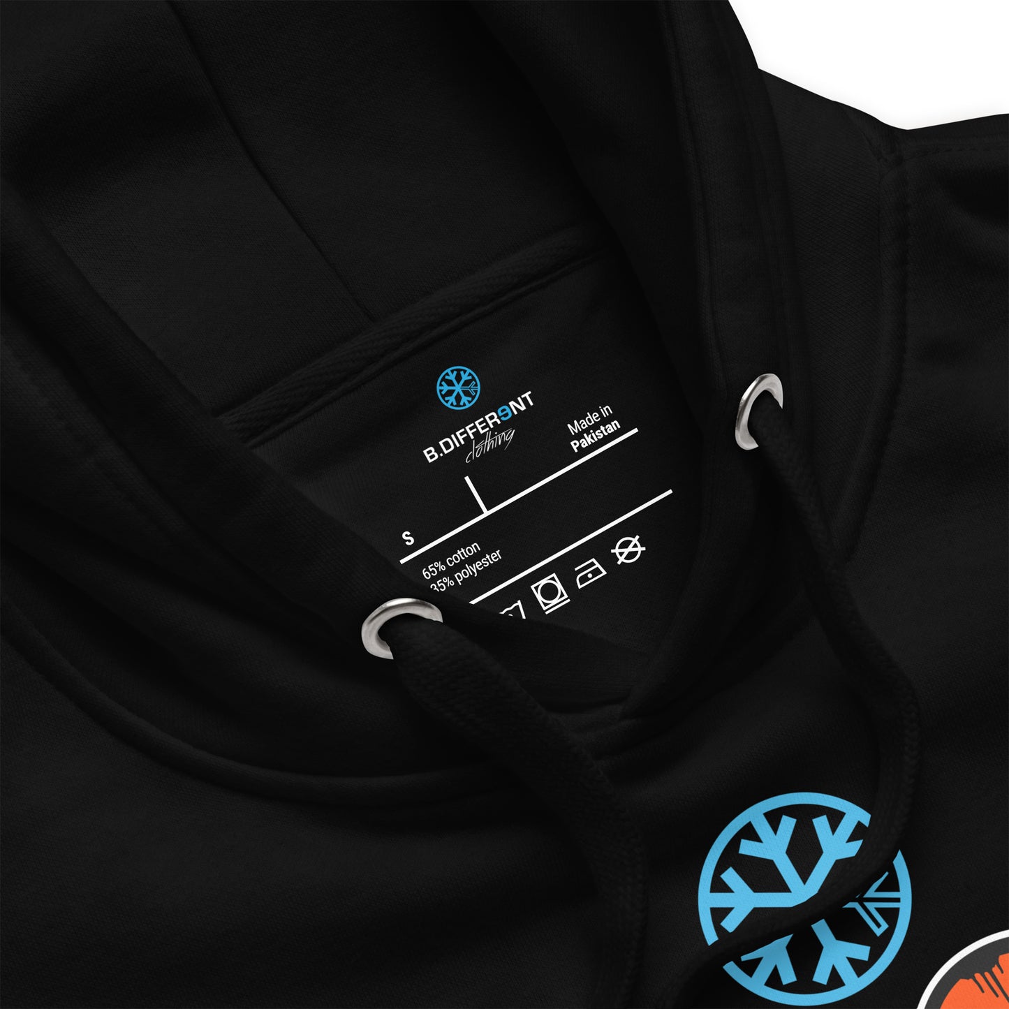 Black-ACAB Graffiti Throw-up Hoodie from B.Different Clothing, collar, graffiti-inspired streetwear