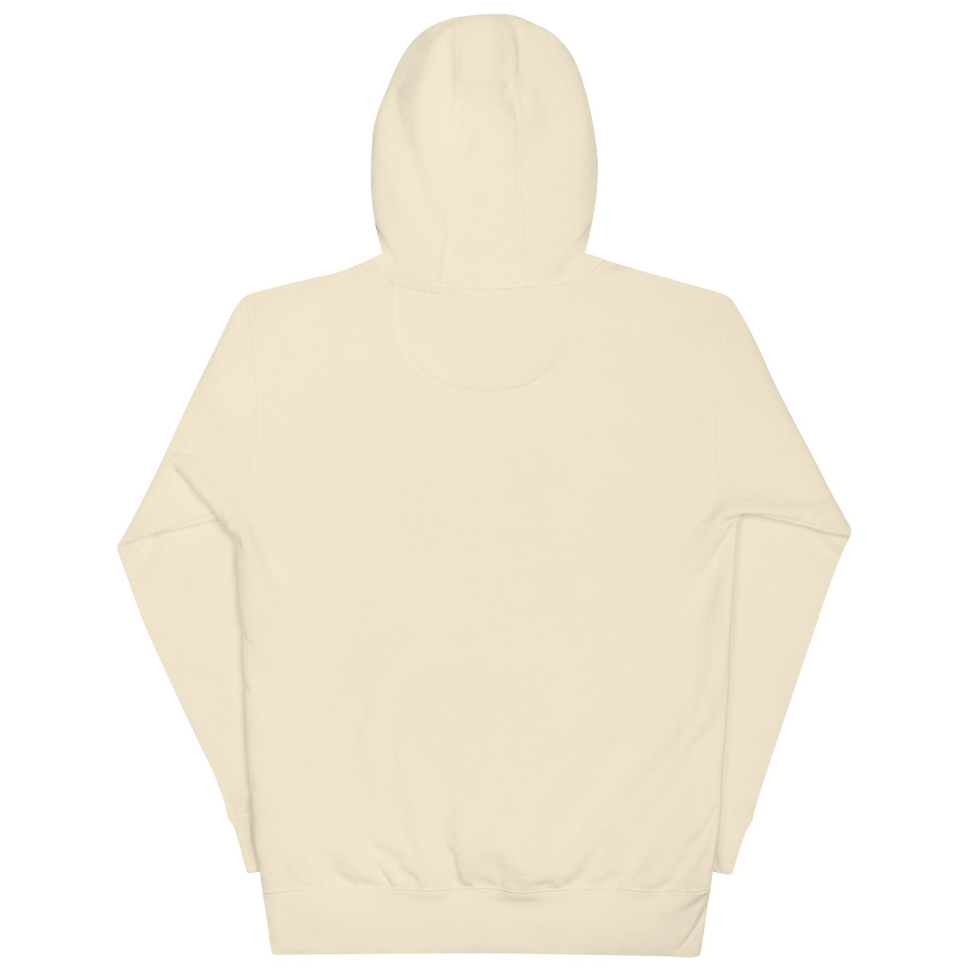 Beige-Mission Graffiti Piece Hoodie from B.Different Clothing, back view, graffiti-inspired streetwear