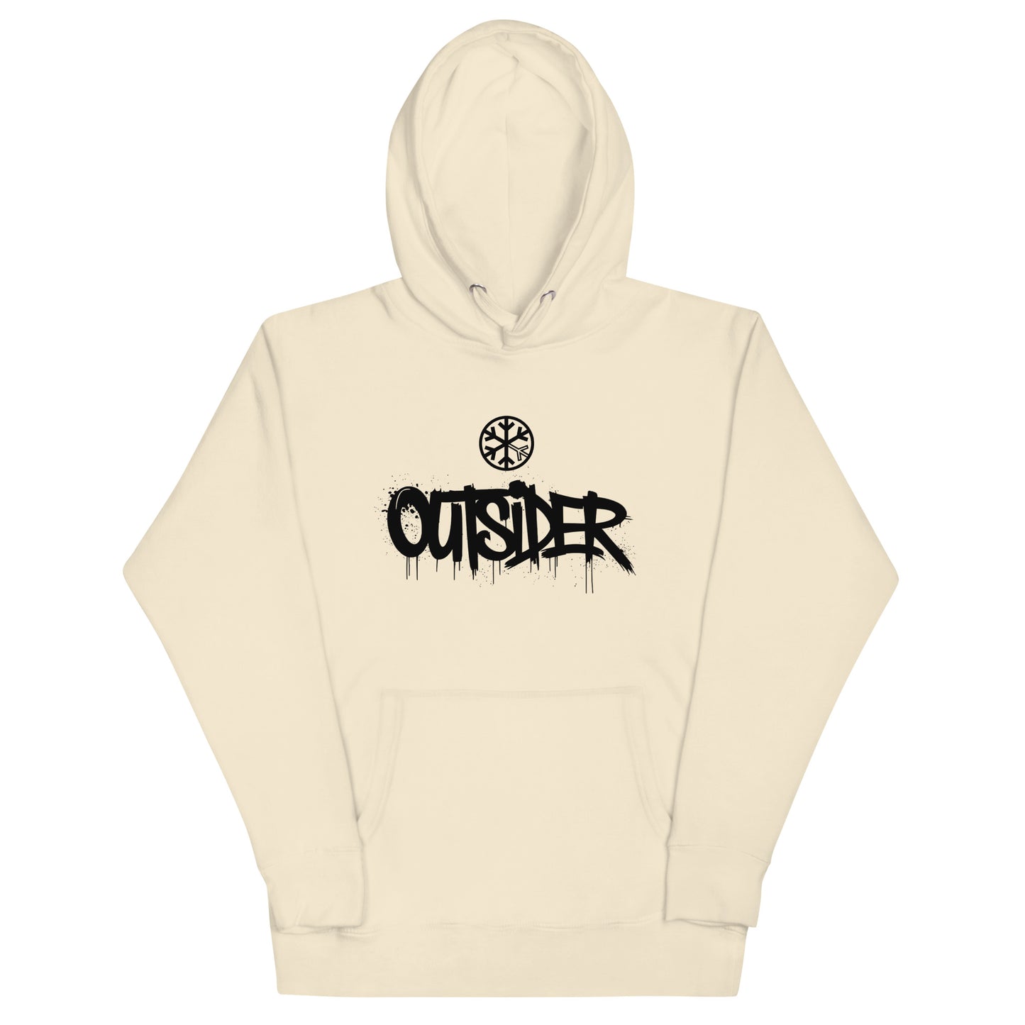 Beige-Outsider Graffiti Tag Sweatshirt from B.Different Clothing, front view, graffiti-inspired streetwear