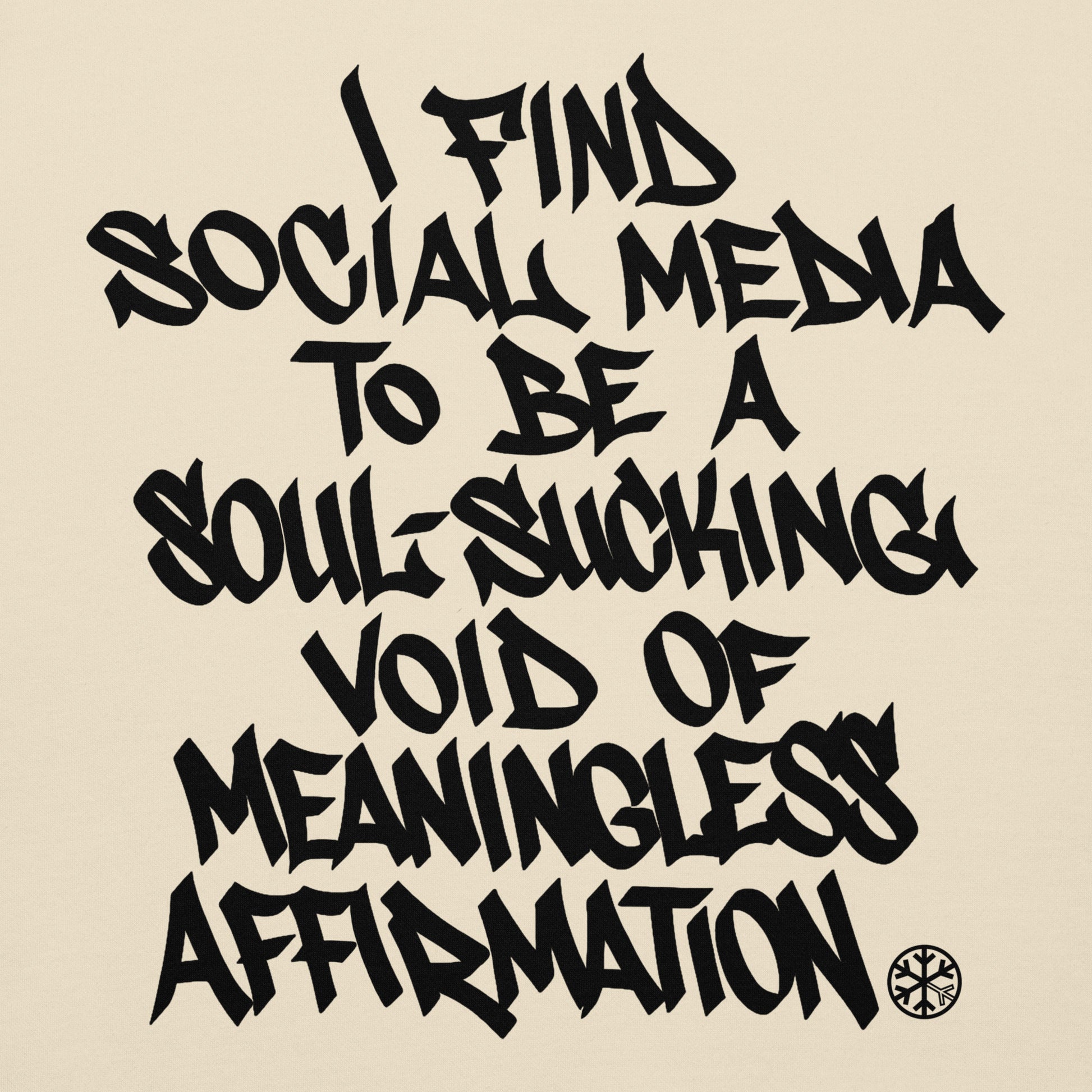 Beige-Social Media Graffiti Tag Hoodie from B.Different Clothing, graphic, graffiti-inspired streetwear