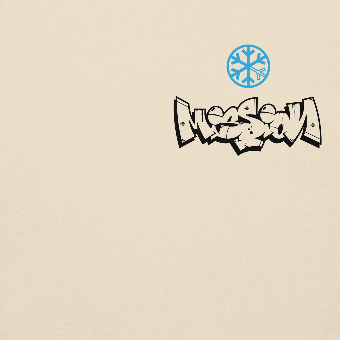 Beige-Mission Graffiti Character Hoodie from B.Different Clothing, front graphic, graffiti-inspired streetwear