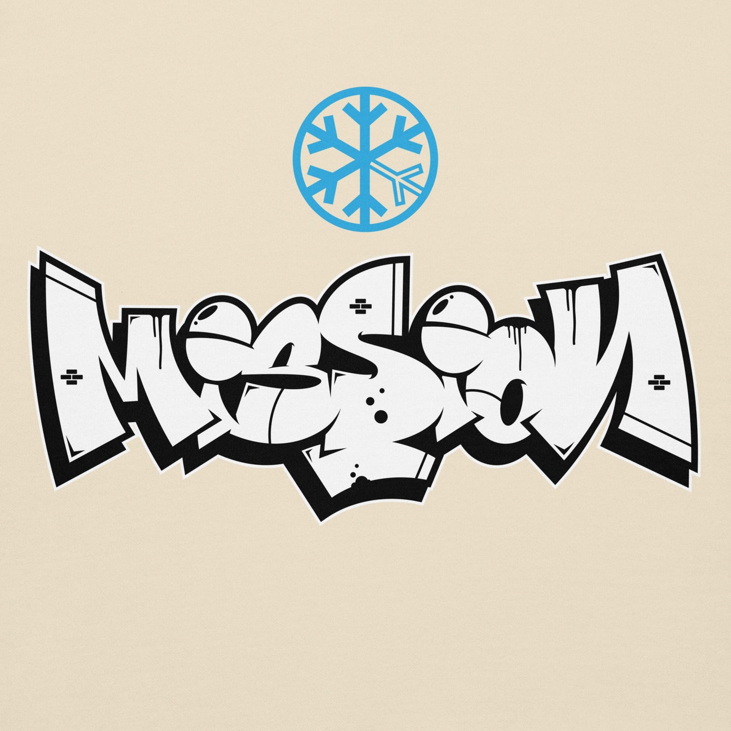 Beige-Mission Graffiti Piece Hoodie from B.Different Clothing, graphic, graffiti-inspired streetwear