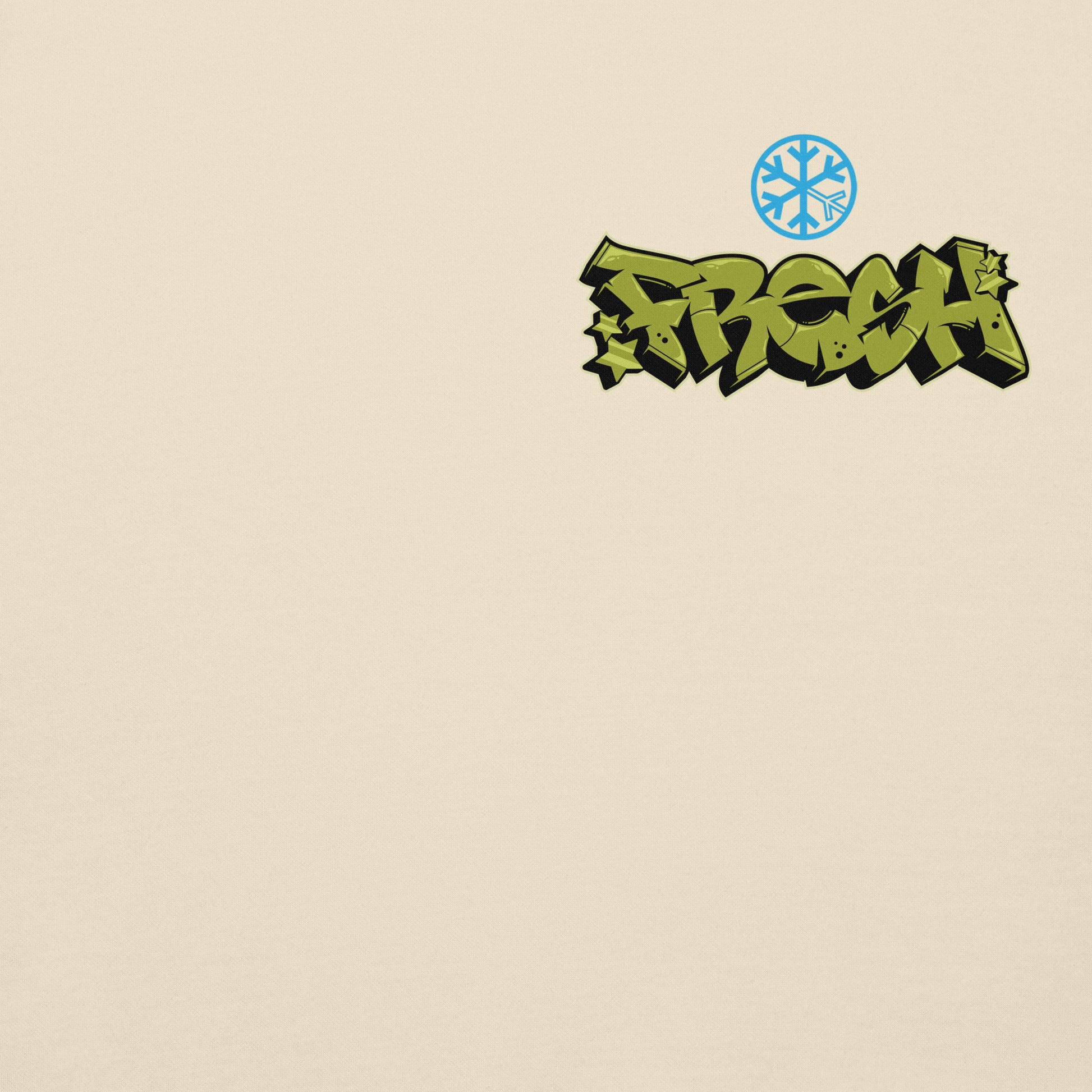 Beige-Fresh Graffiti Character Hoodie from B.Different Clothing, front graphic, graffiti-inspired streetwear