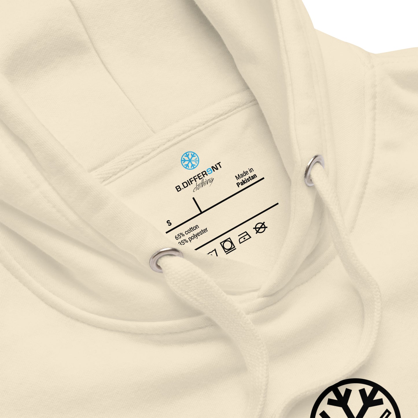 Beige-Outsider Graffiti Tag Sweatshirt from B.Different Clothing, collar, graffiti-inspired streetwear