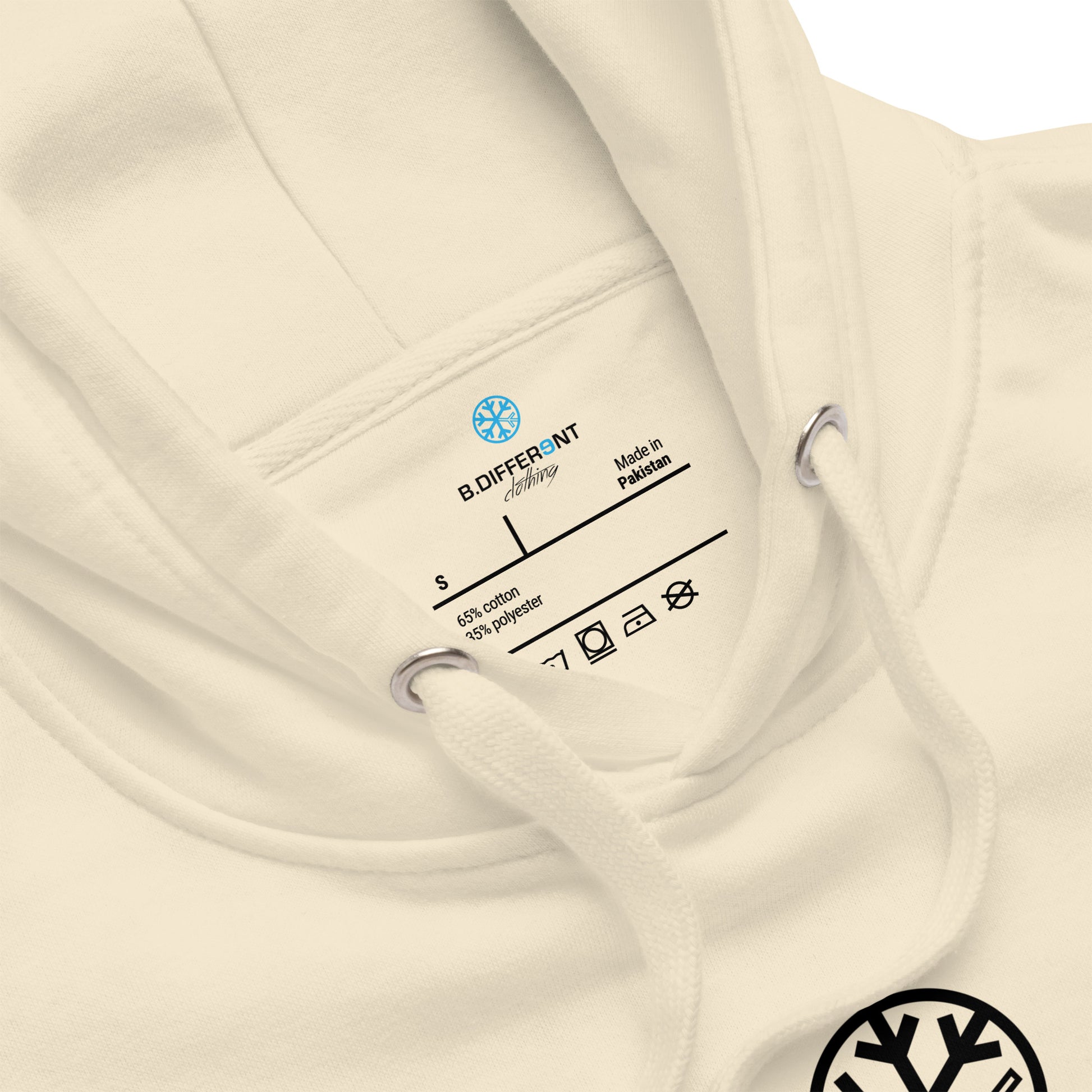 Beige-Outsider Graffiti Tag Sweatshirt from B.Different Clothing, collar, graffiti-inspired streetwear