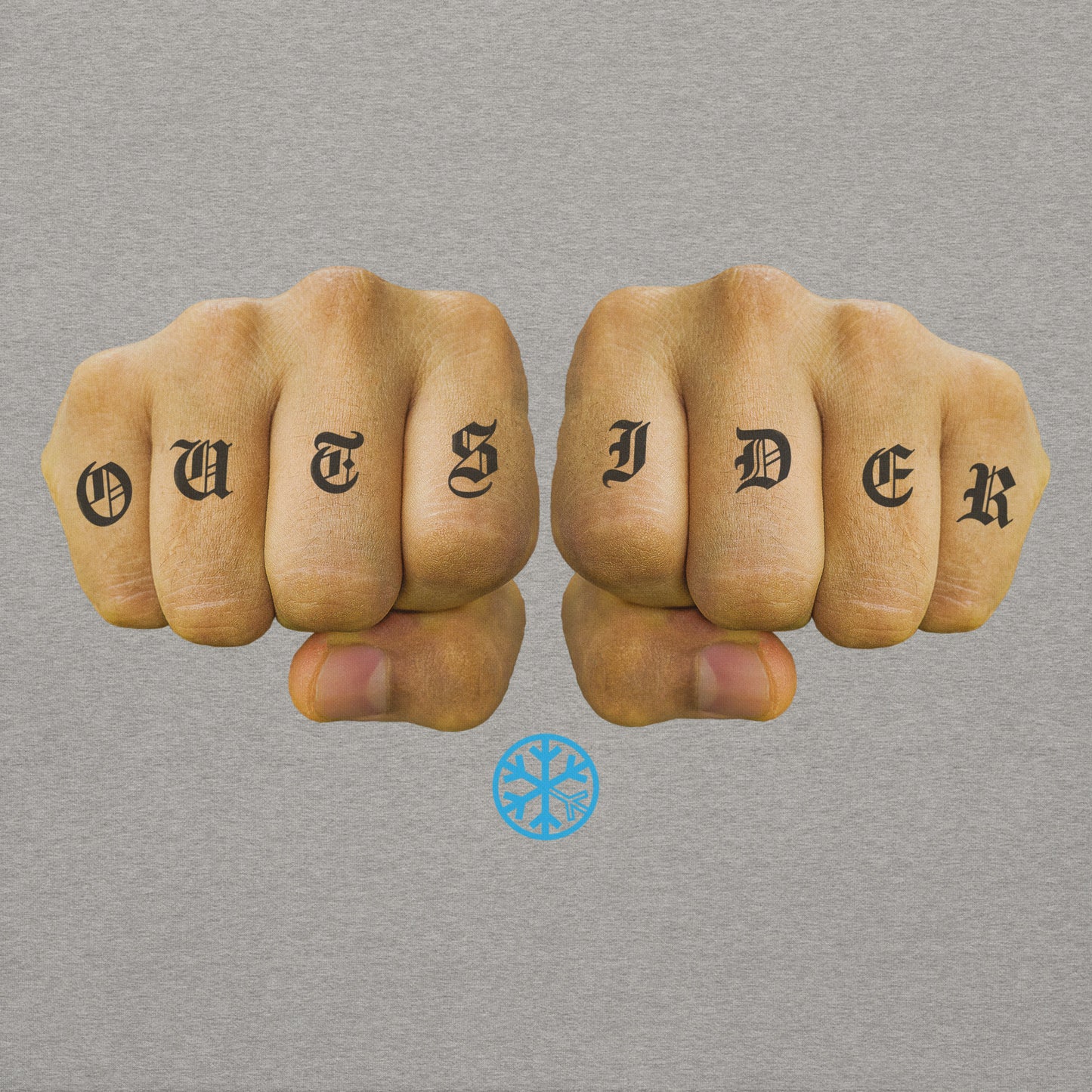 Gray-Outsider Tattoo Hoodie from B.Different Clothing, graphic, graffiti-inspired streetwear