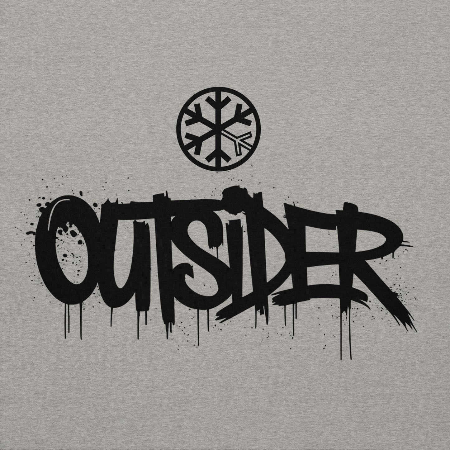 Gray-Outsider Graffiti Tag Sweatshirt from B.Different Clothing, graphic, graffiti-inspired streetwear