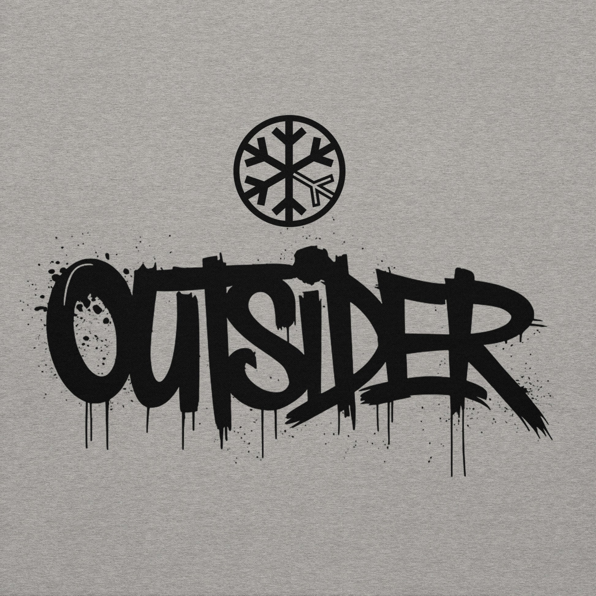 Gray-Outsider Graffiti Tag Sweatshirt from B.Different Clothing, graphic, graffiti-inspired streetwear