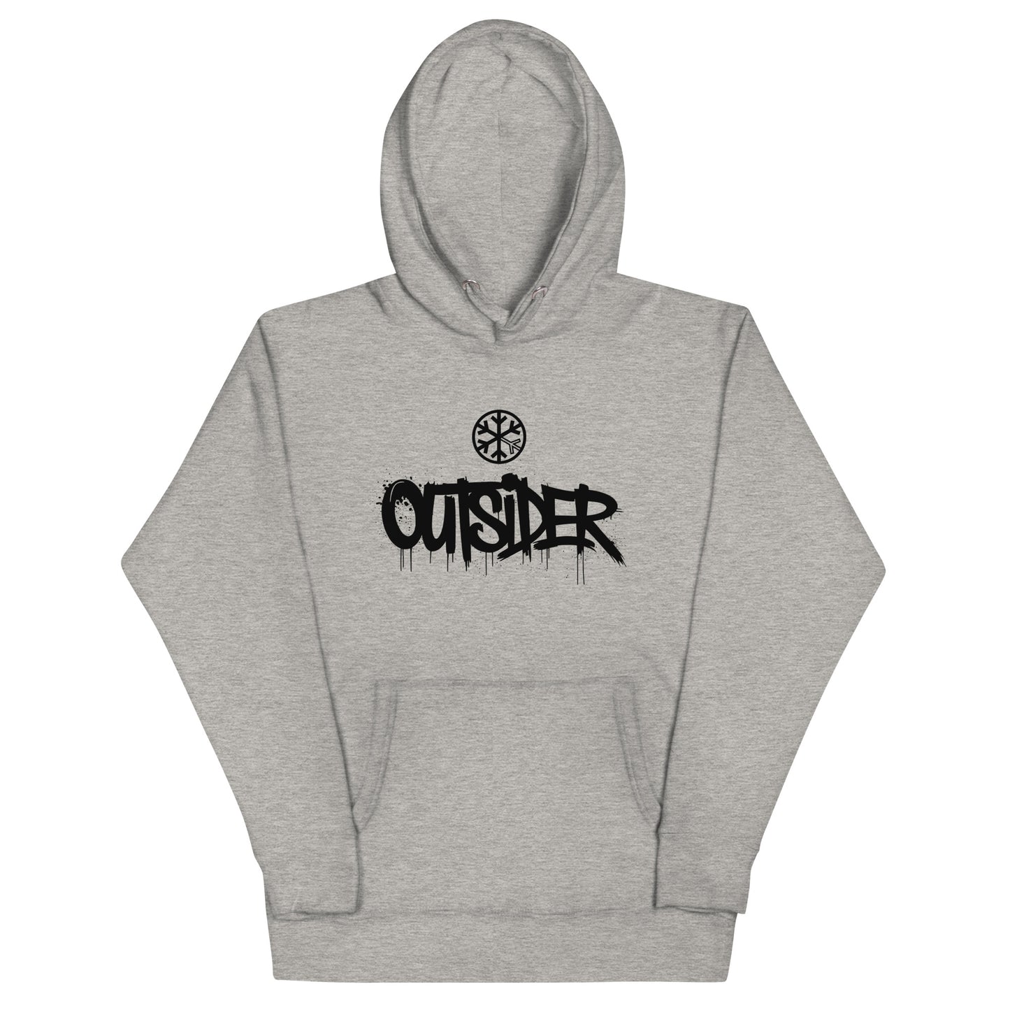 Gray-Outsider Graffiti Tag Sweatshirt from B.Different Clothing, front view, graffiti-inspired streetwear