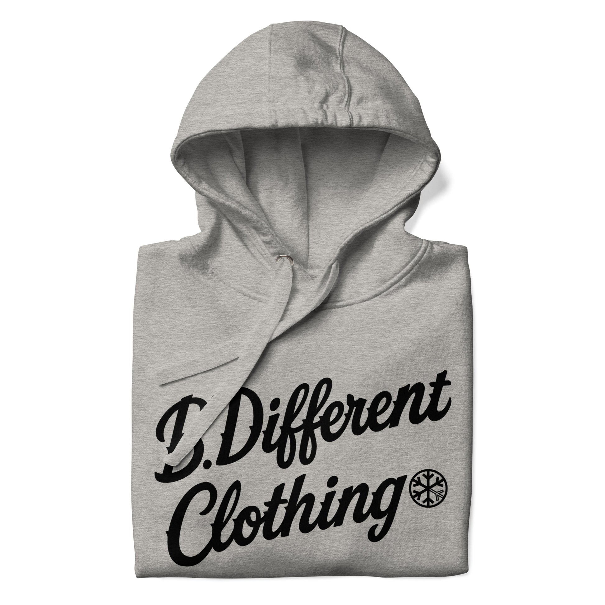 Gray-The League Hoodie from B.Different Clothing, folded, graffiti-inspired streetwear
