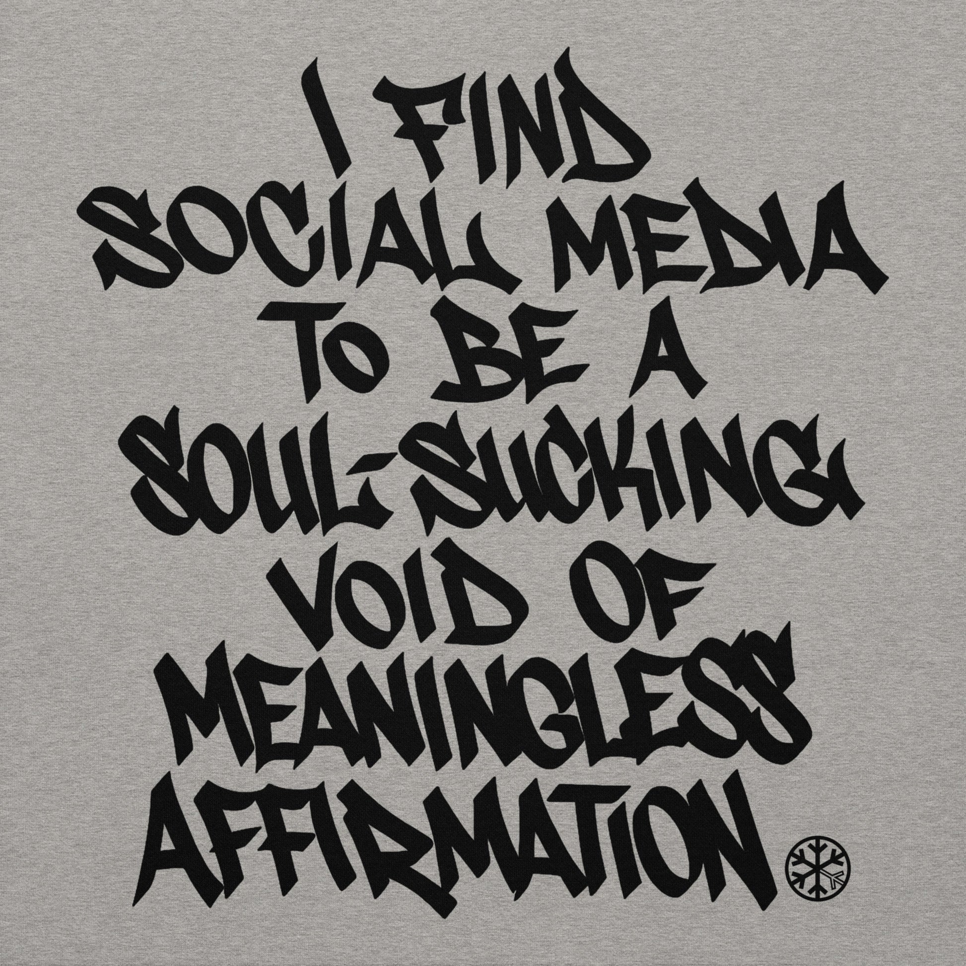 Gray-Social Media Graffiti Tag Hoodie from B.Different Clothing, graphic, graffiti-inspired streetwear