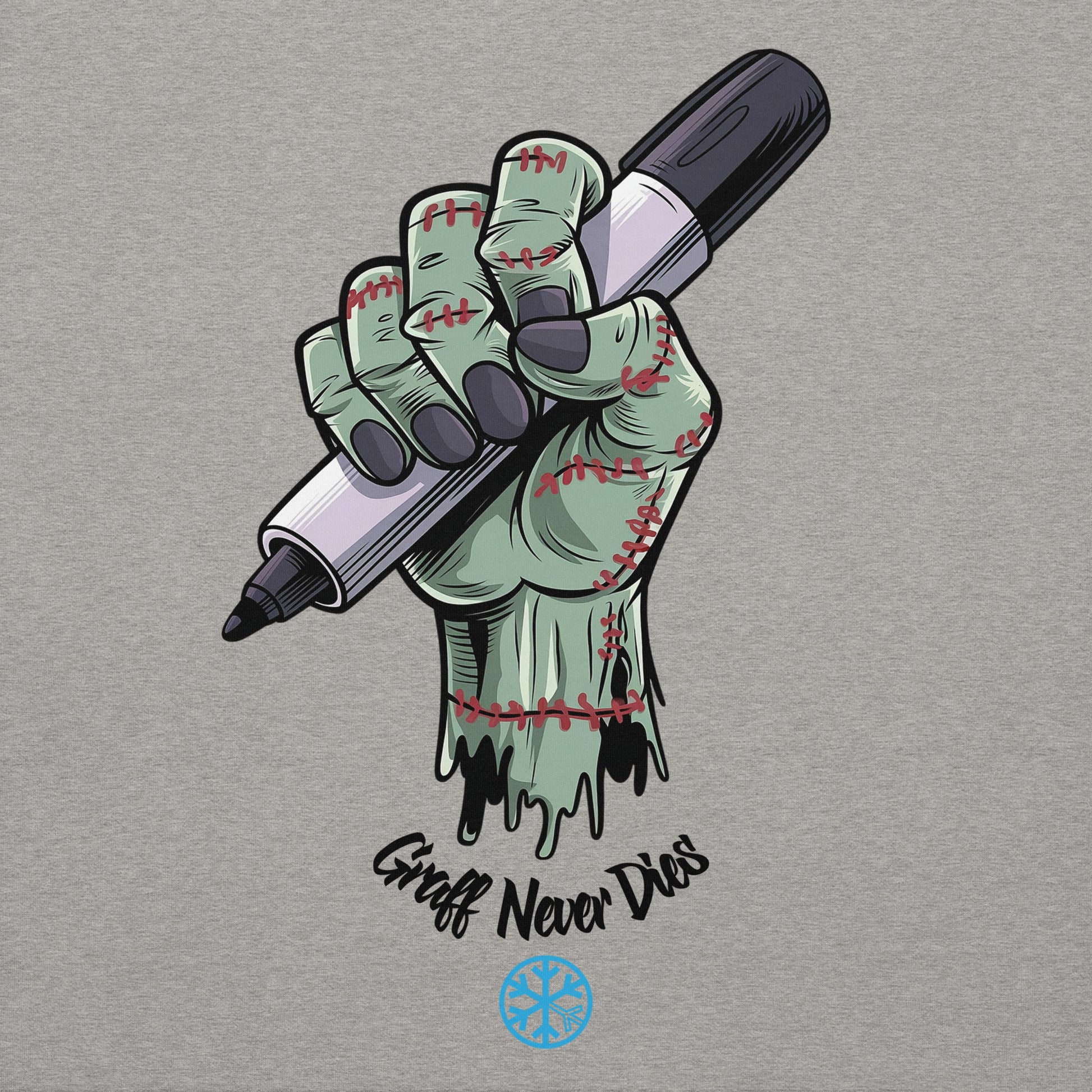 Gray-Thing Graffiti Hoodie from B.Different Clothing, graphic, graffiti-inspired streetwear